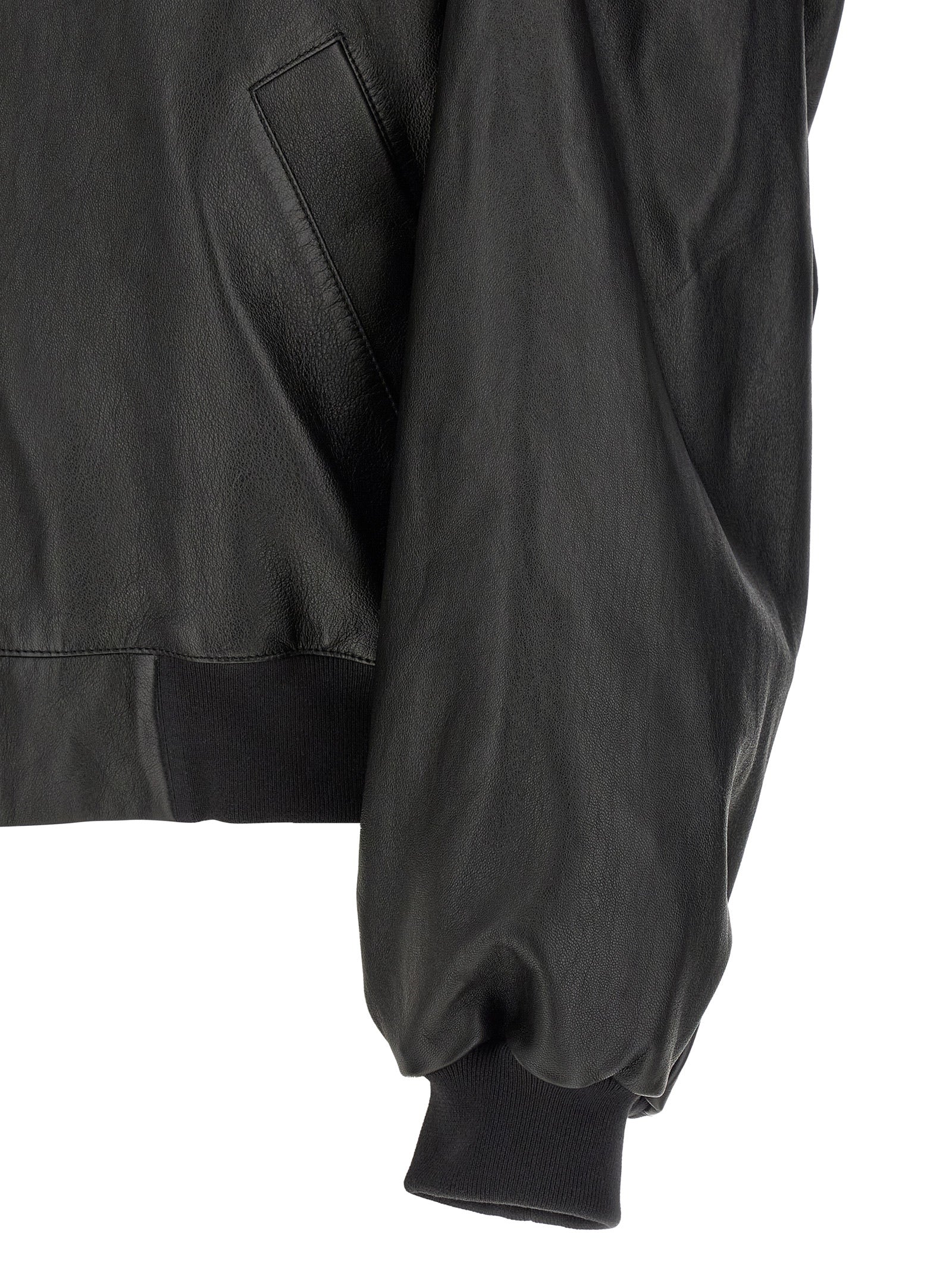 Balenciaga Black Lamb Leather Leather Men's Jacket