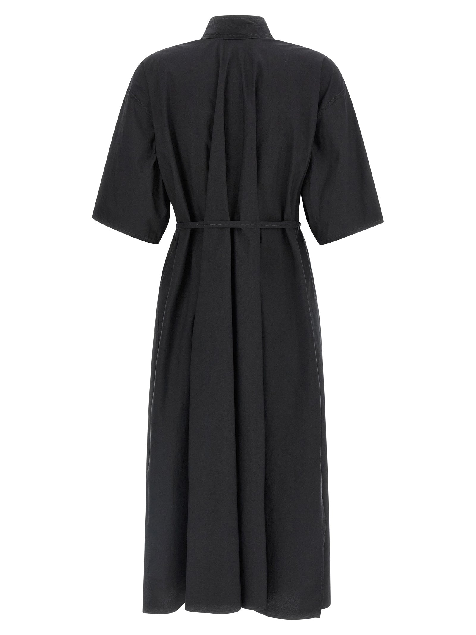 Lemaire Black Cotton Midi Women's Dress