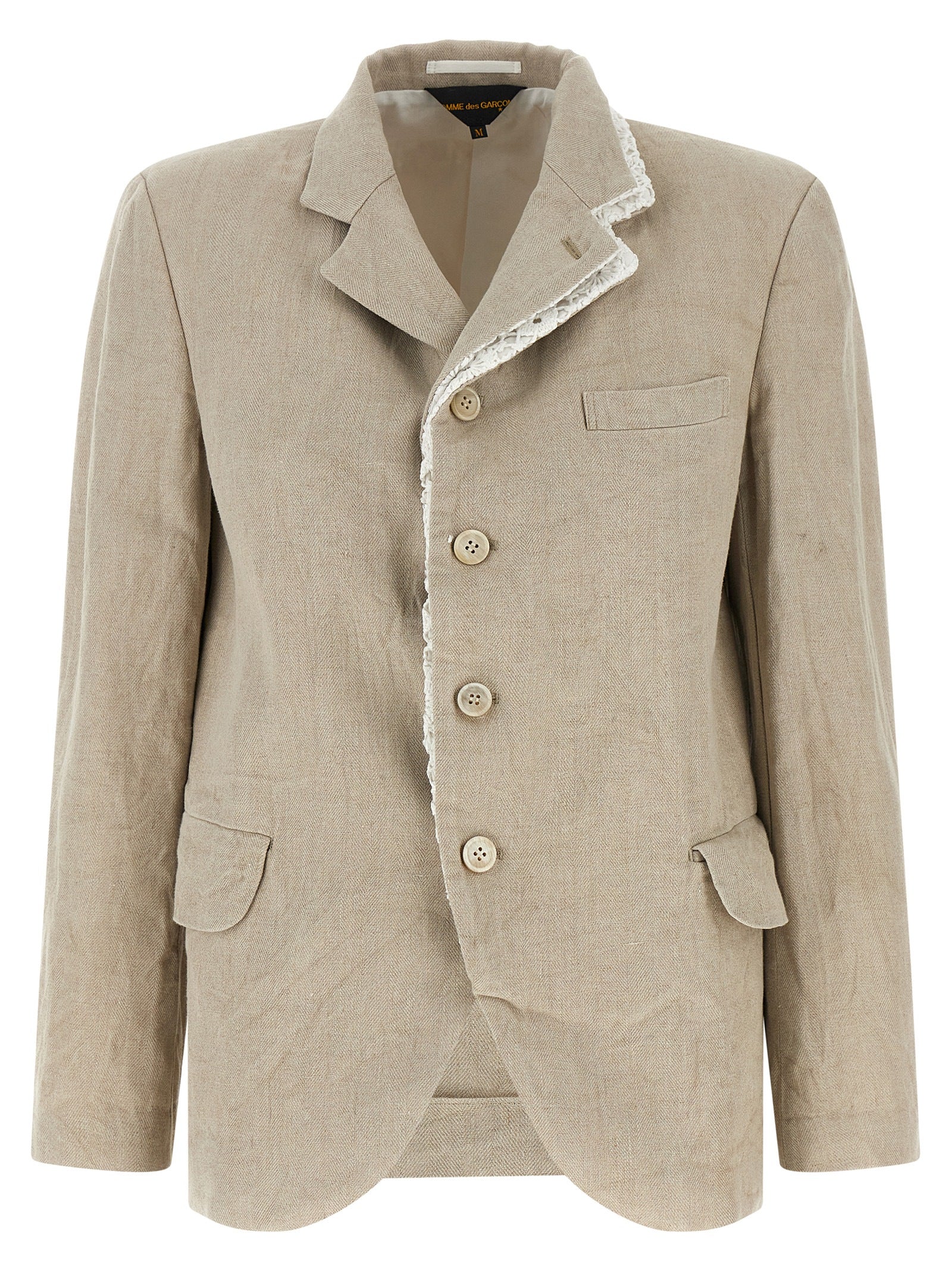 Comme Des Garçons Beige Linen Women's Blazer