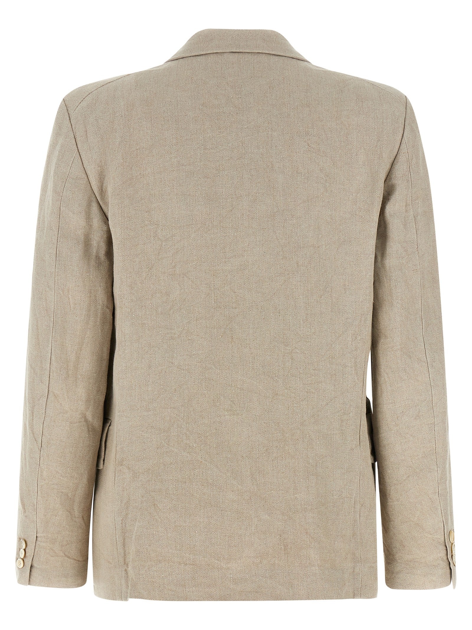 Comme Des Garçons Beige Linen Women's Blazer