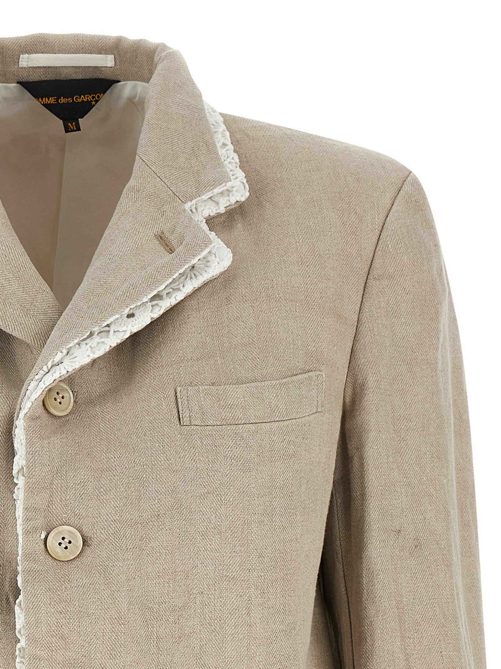 Comme Des Garçons Beige Linen Women's Blazer
