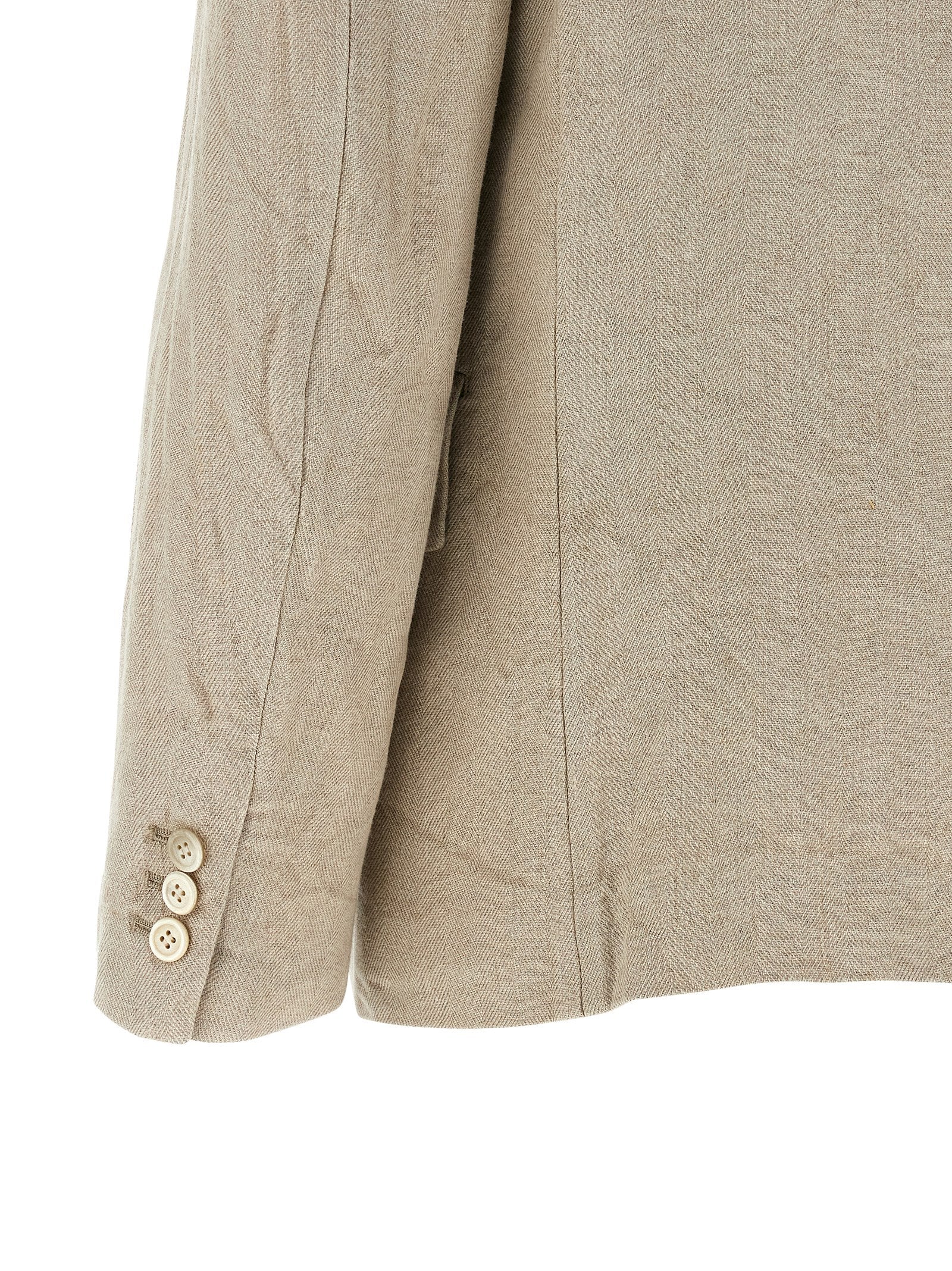 Comme Des Garçons Beige Linen Women's Blazer