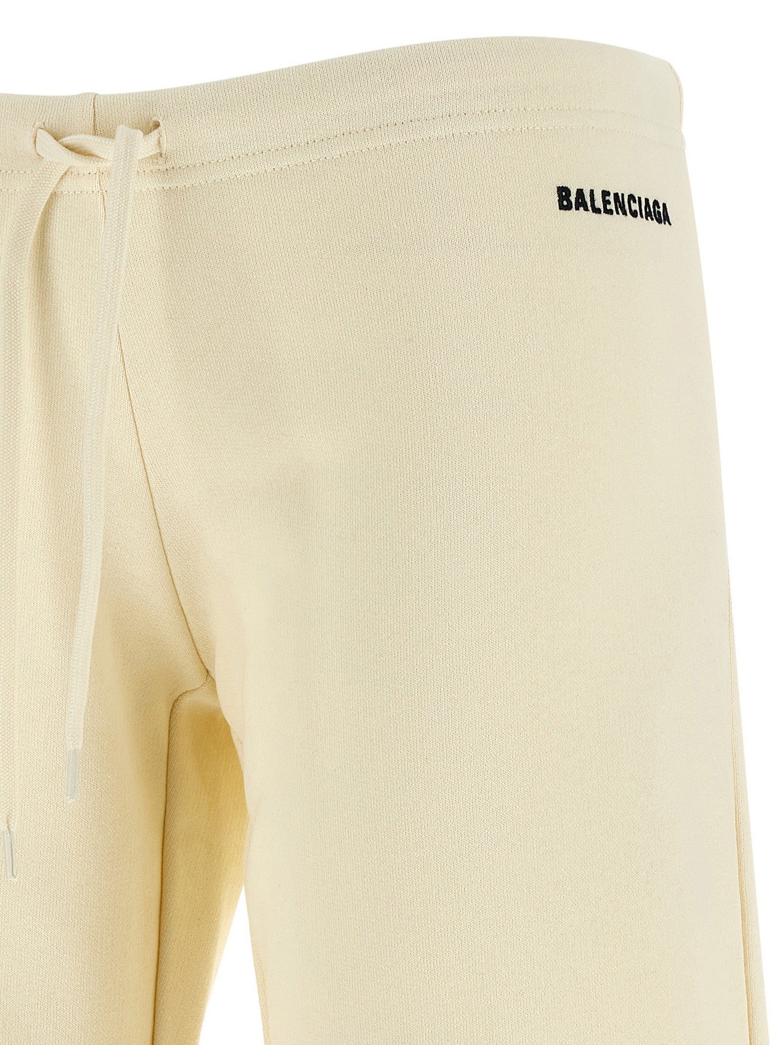Balenciaga White Cotton Flared Women's Pants