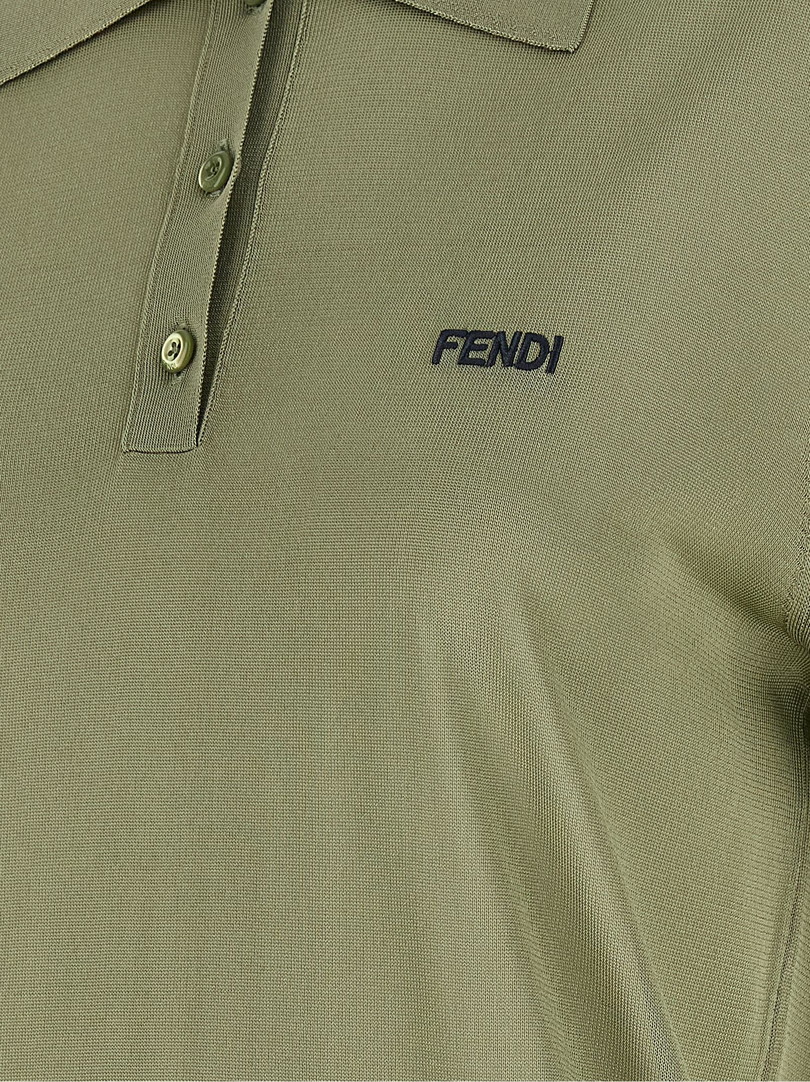 Fendi Bicolor Viscose Polo Women's Shirt