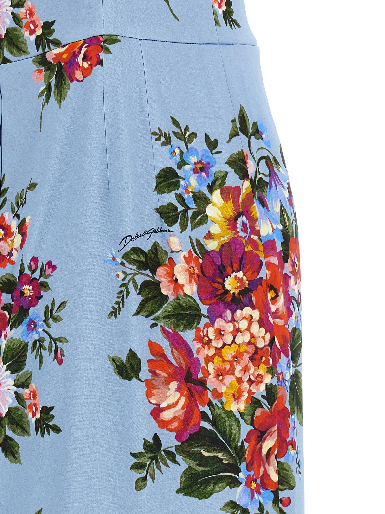Dolce & Gabbana Blue Viscose Midi Women's Dress