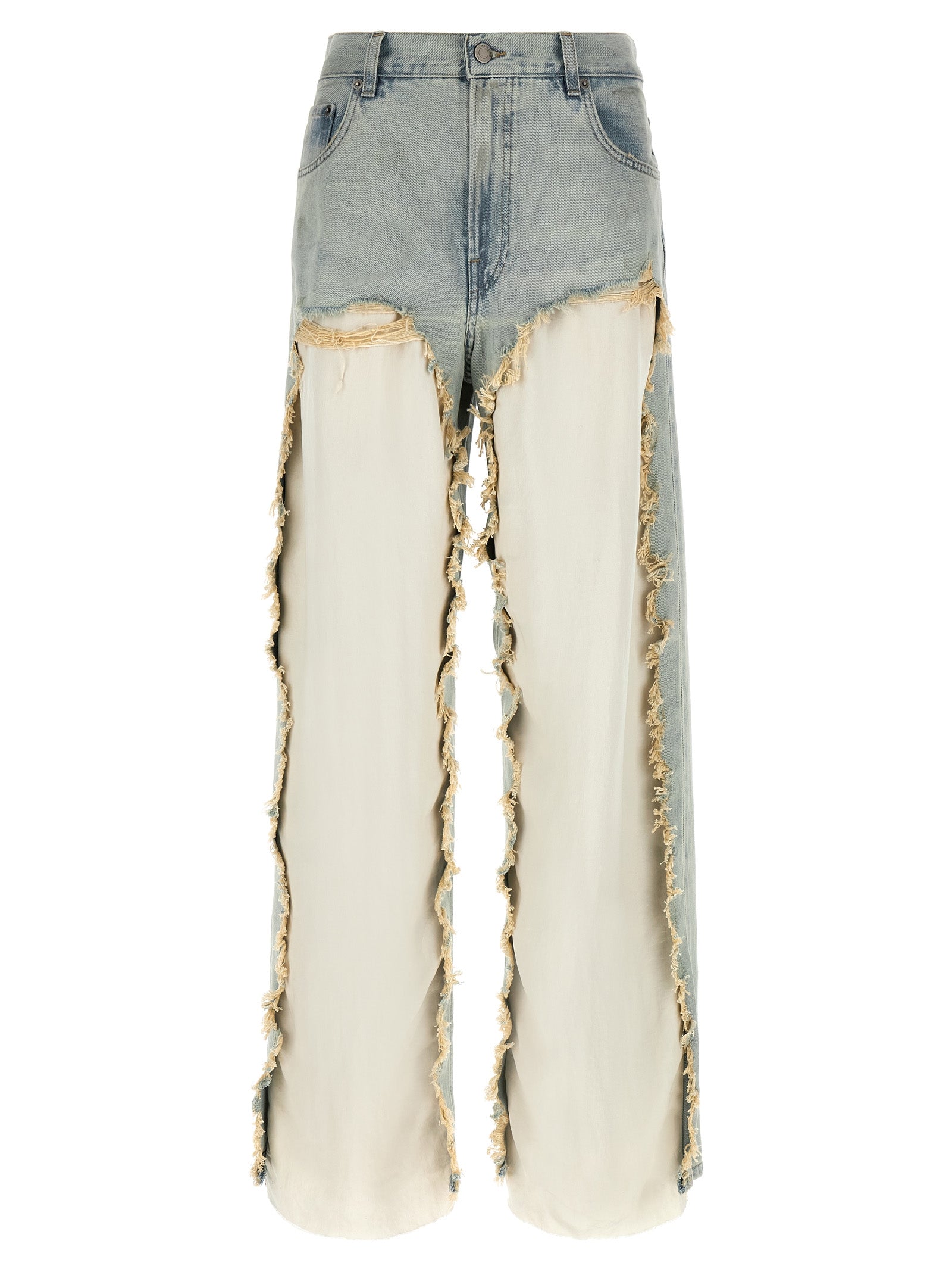 Haikure Blue Cotton Flared Women's Jeans