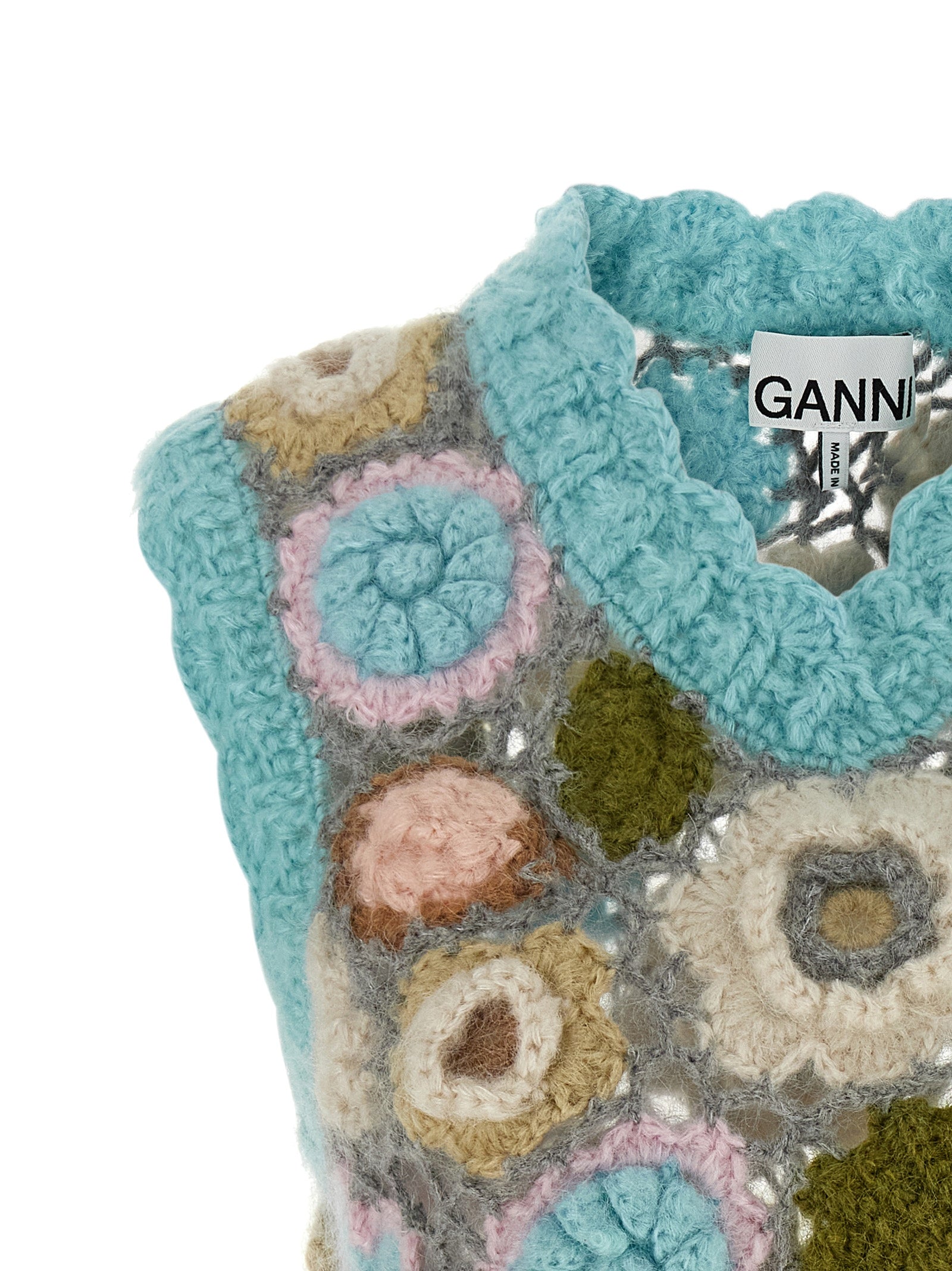 Ganni Multicolor Wool Sleeveless Women's Jacket