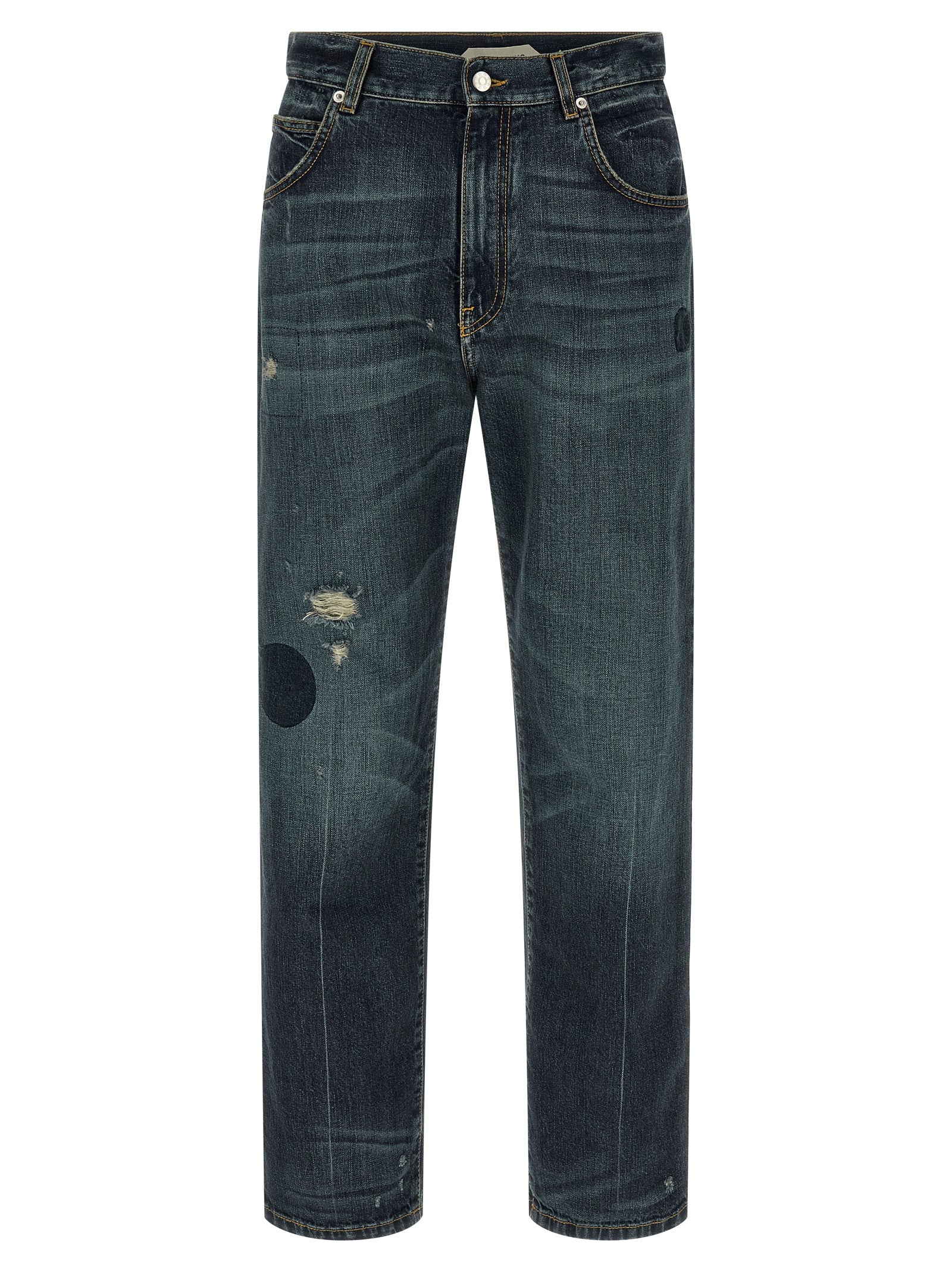 Namacheko Blue Cotton Straight-Leg Men's Jeans