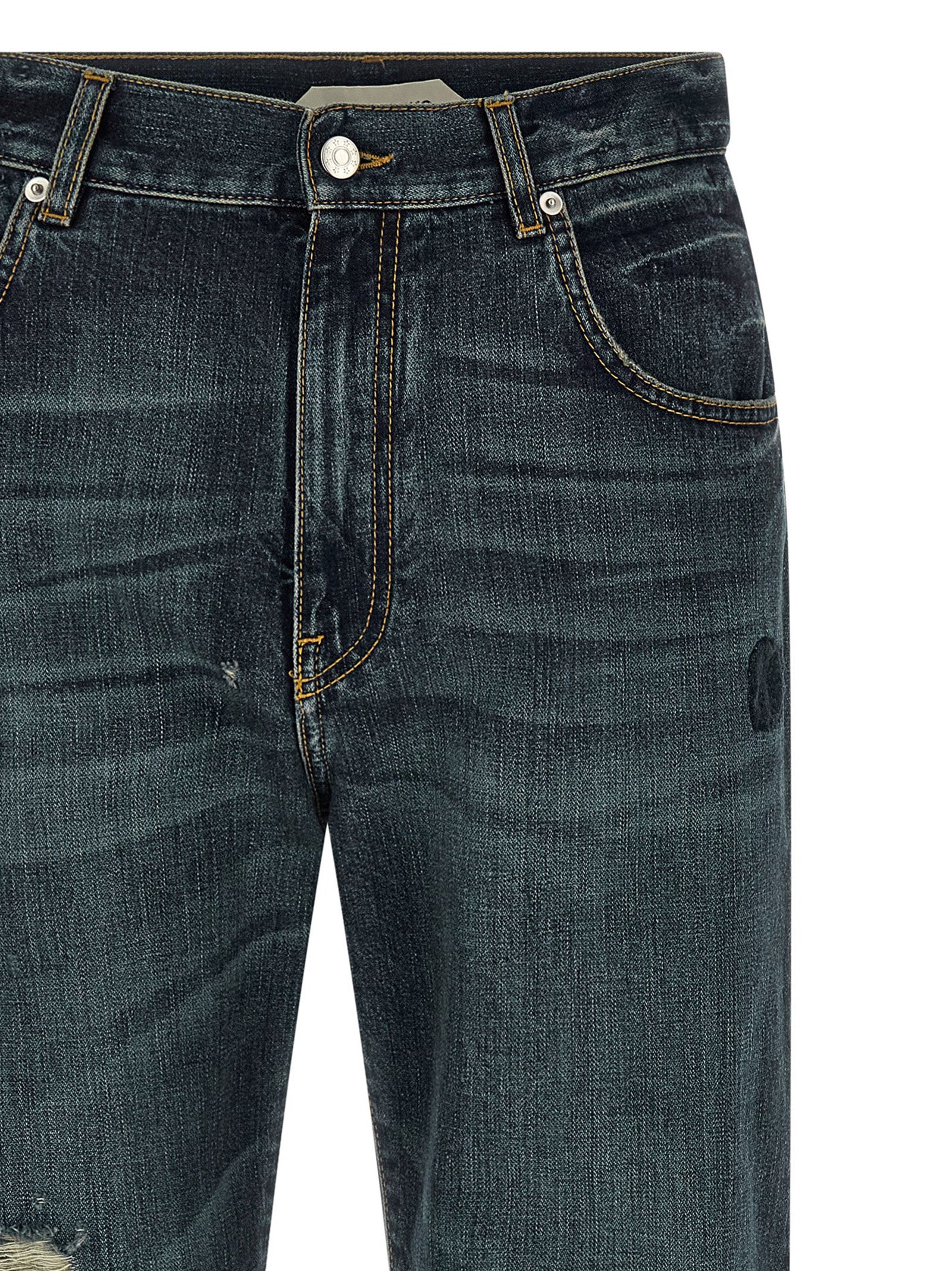Namacheko Blue Cotton Straight-Leg Men's Jeans