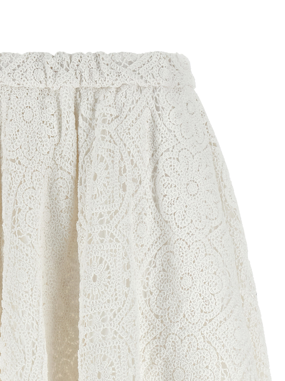 Comme Des Garçons White Cotton Midi Women's Skirt