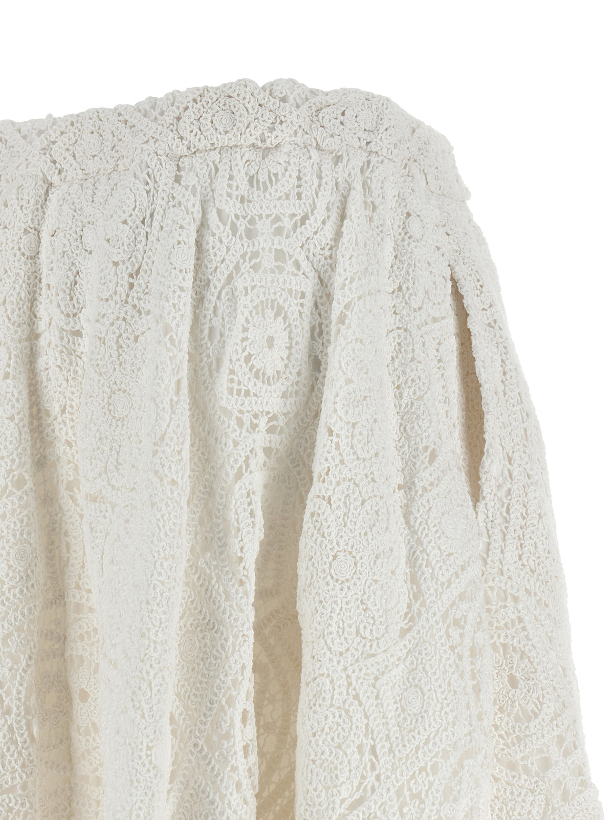 Comme Des Garçons White Cotton Midi Women's Skirt