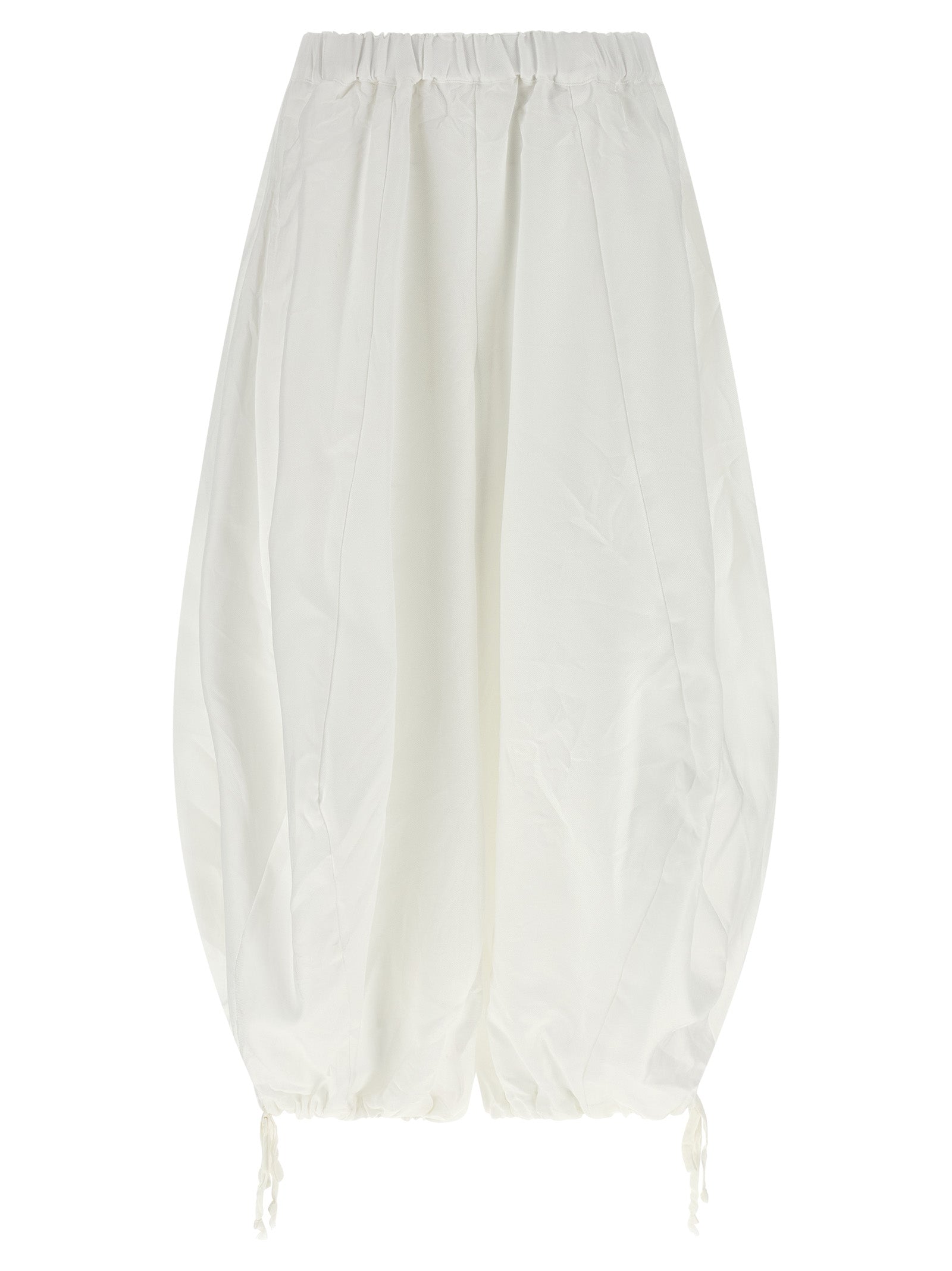 Comme Des Garçons White Polyester Casual Women's Pants