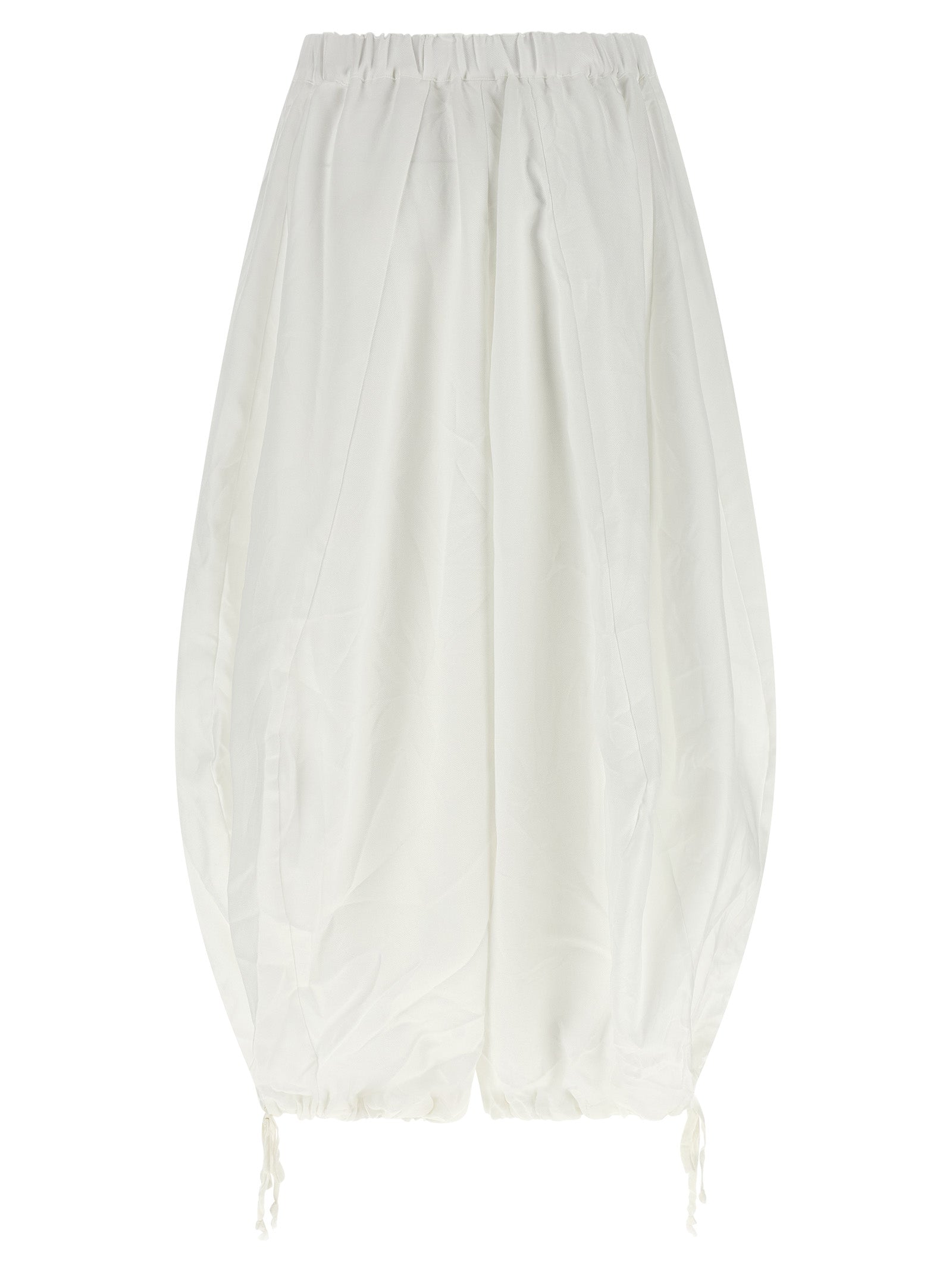 Comme Des Garçons White Polyester Casual Women's Pants