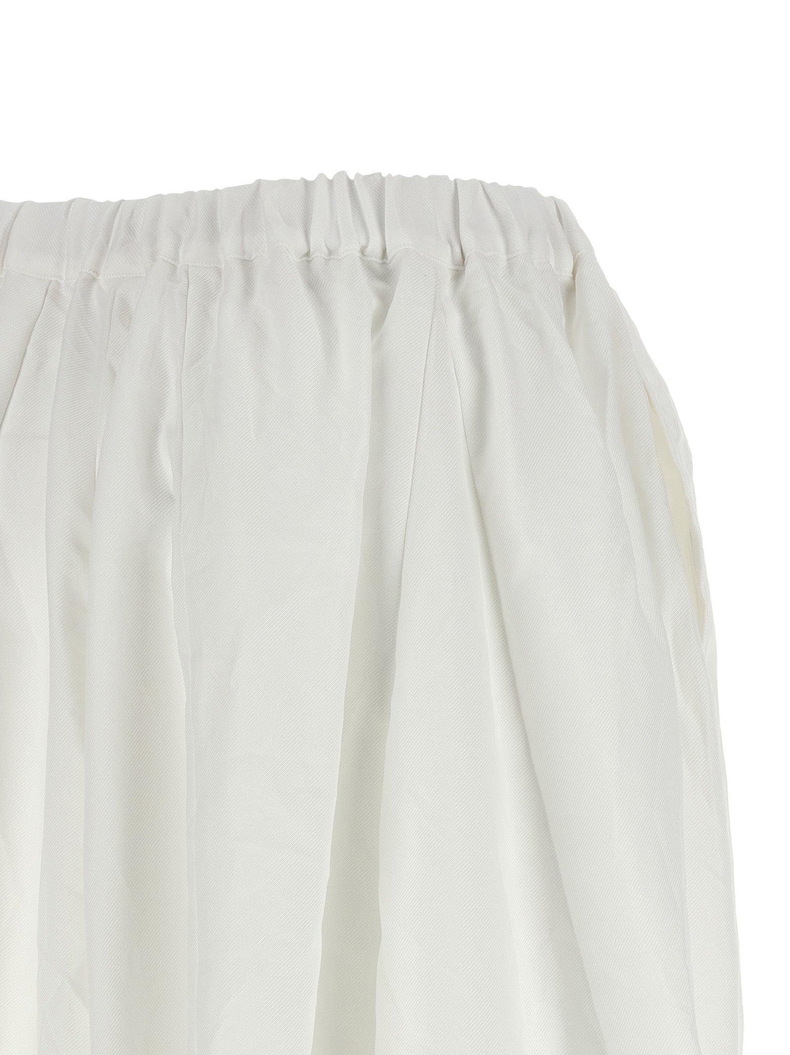 Comme Des Garçons White Polyester Casual Women's Pants