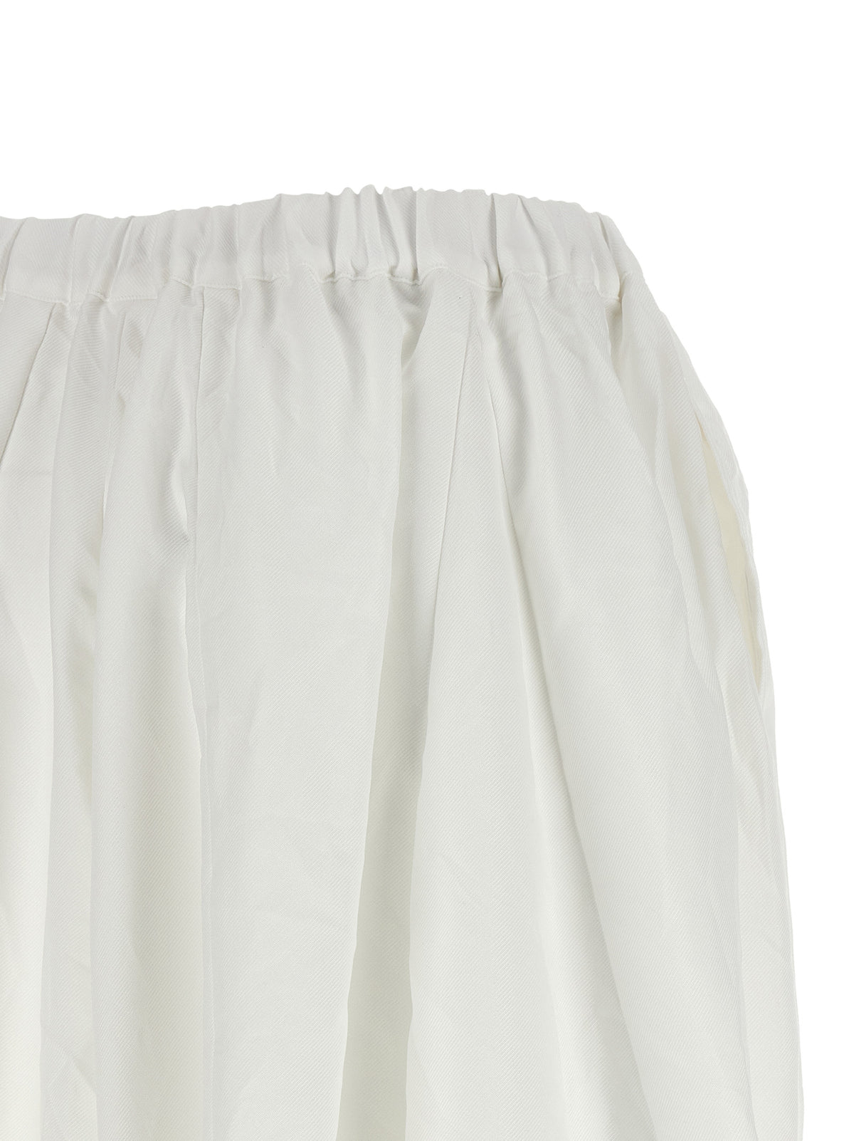 Comme Des Garçons White Polyester Casual Women's Pants