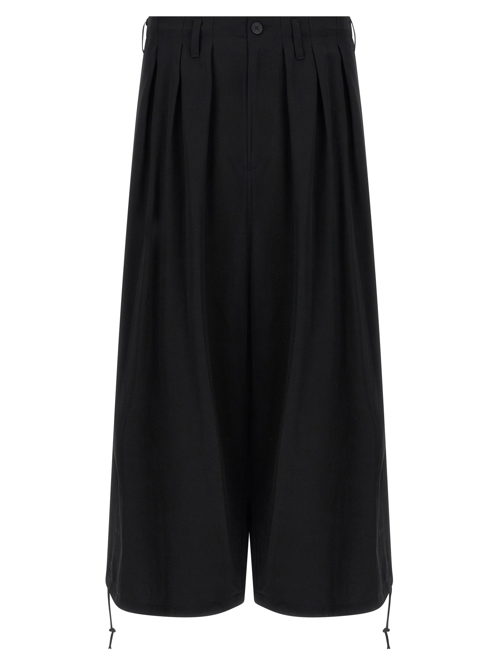 Yohji Yamamoto Black Triacetate Casual Men's Pants