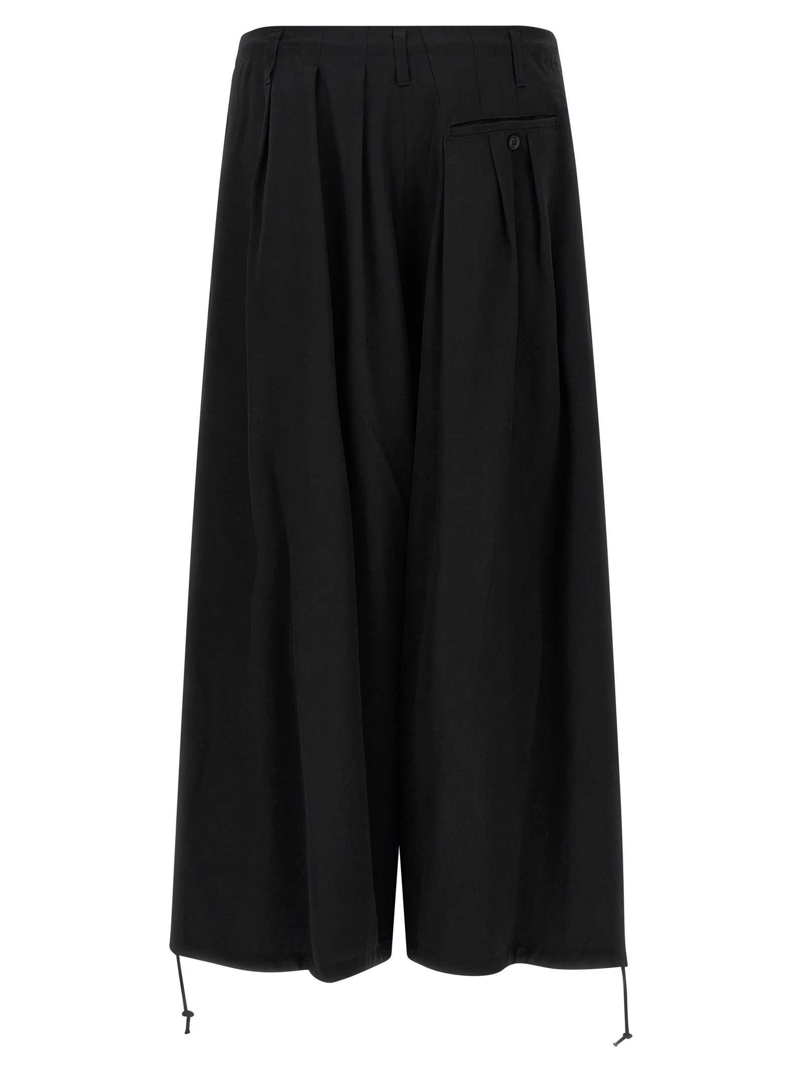 Yohji Yamamoto Black Triacetate Casual Men's Pants