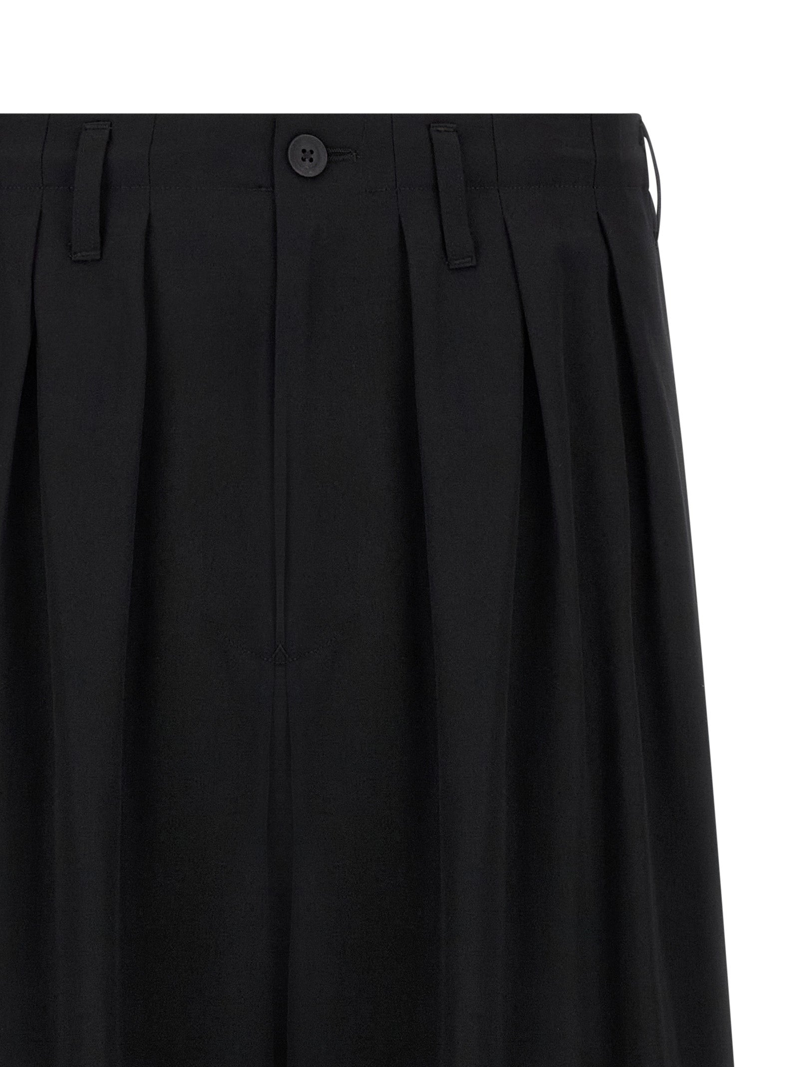 Yohji Yamamoto Black Triacetate Casual Men's Pants