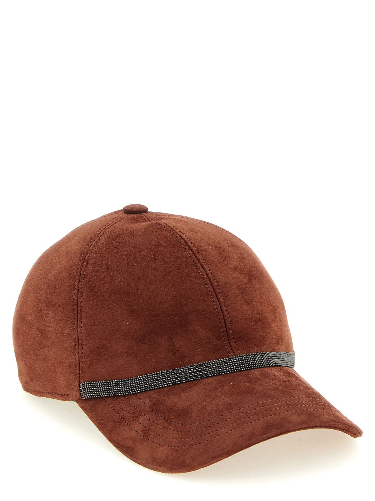 Brunello Cucinelli Red Lamb Leather Cap (Baseball Women's Hat)