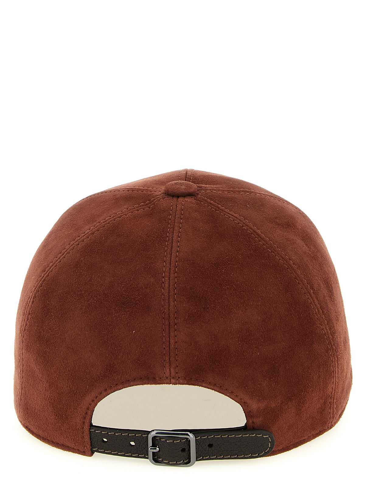 Brunello Cucinelli Red Lamb Leather Cap (Baseball Women's Hat)