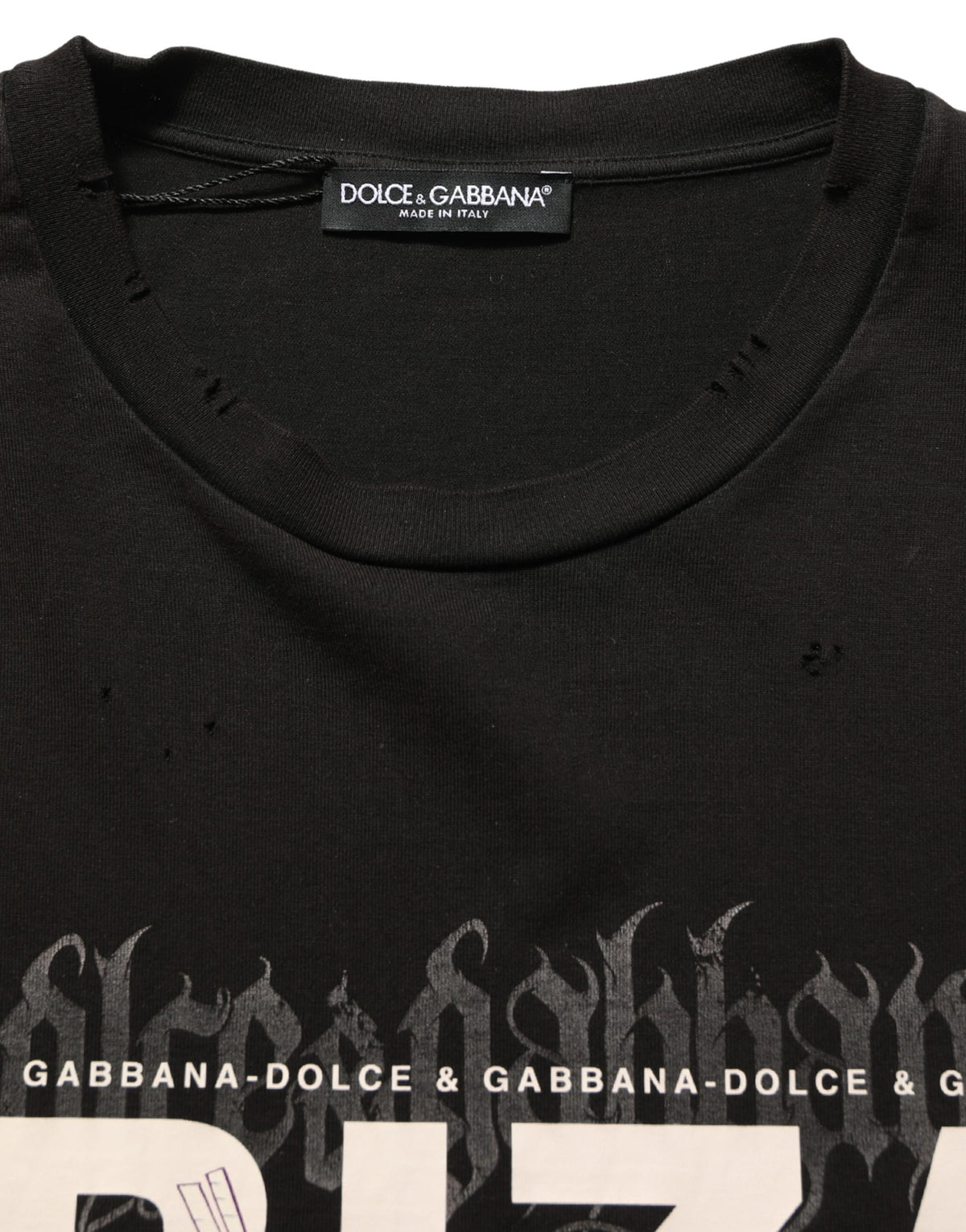 Dolce & Gabbana Black Tropical "IBIZA" Men Crew Neck Men's T-shirt