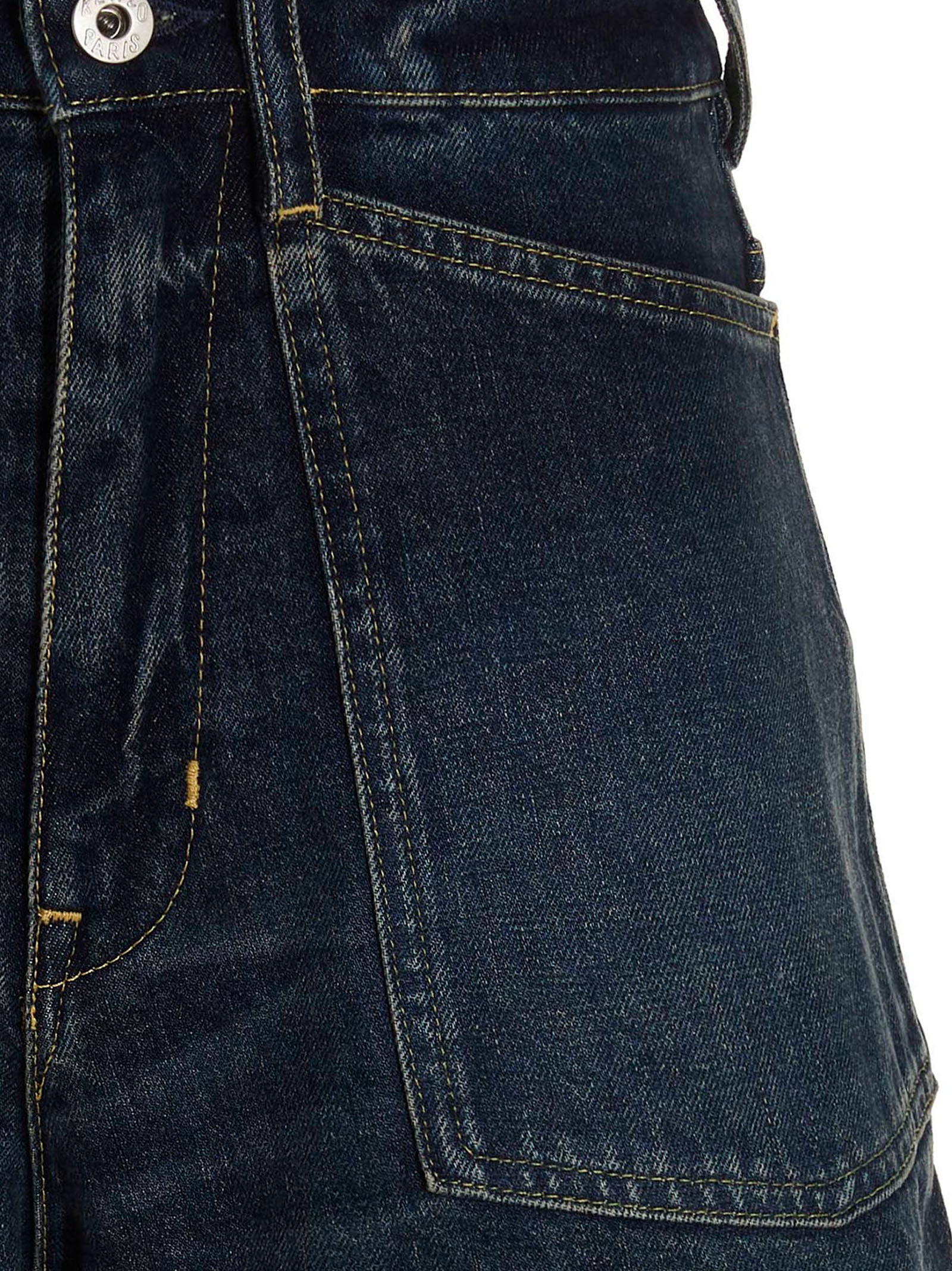 Kenzo Blue Cotton Bermuda Women's Shorts