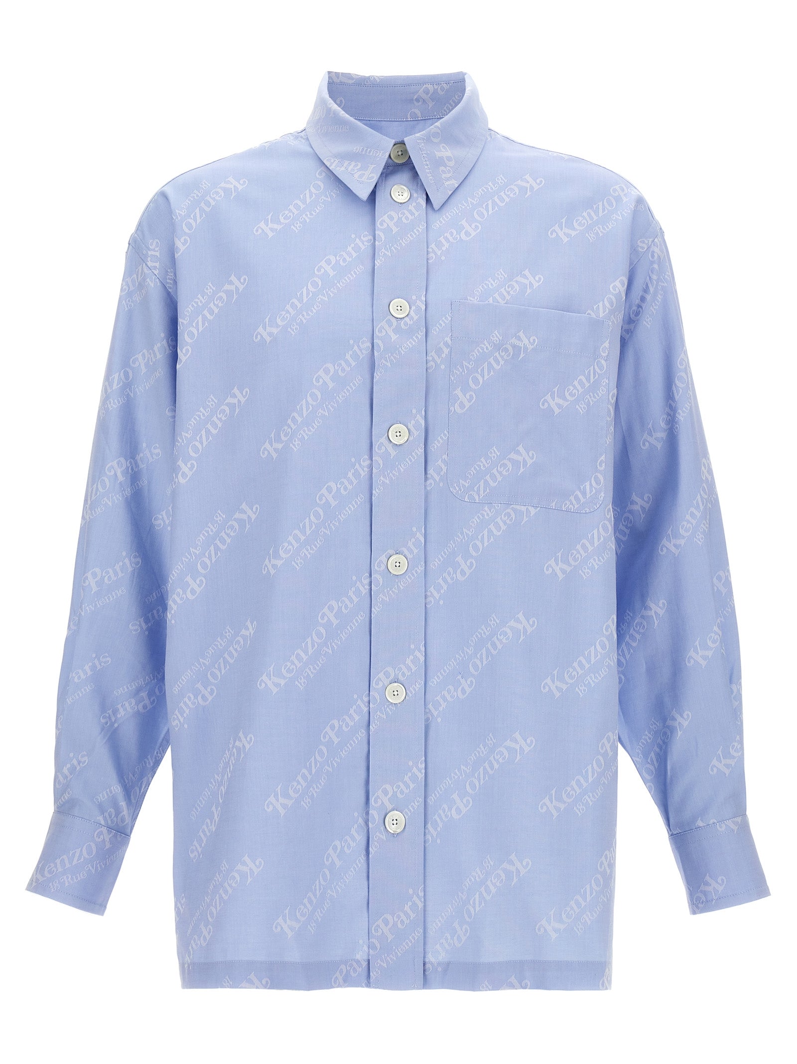 Kenzo Blue Cotton Men's Blouse