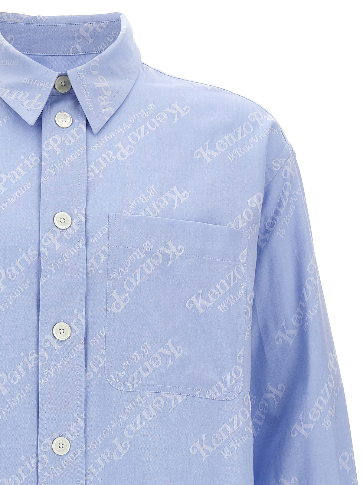 Kenzo Blue Cotton Men's Blouse