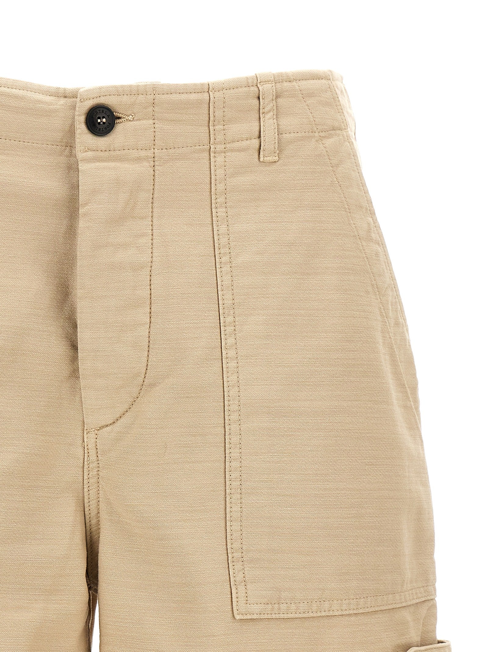 Fortela Beige Cotton Bermuda Women's Shorts