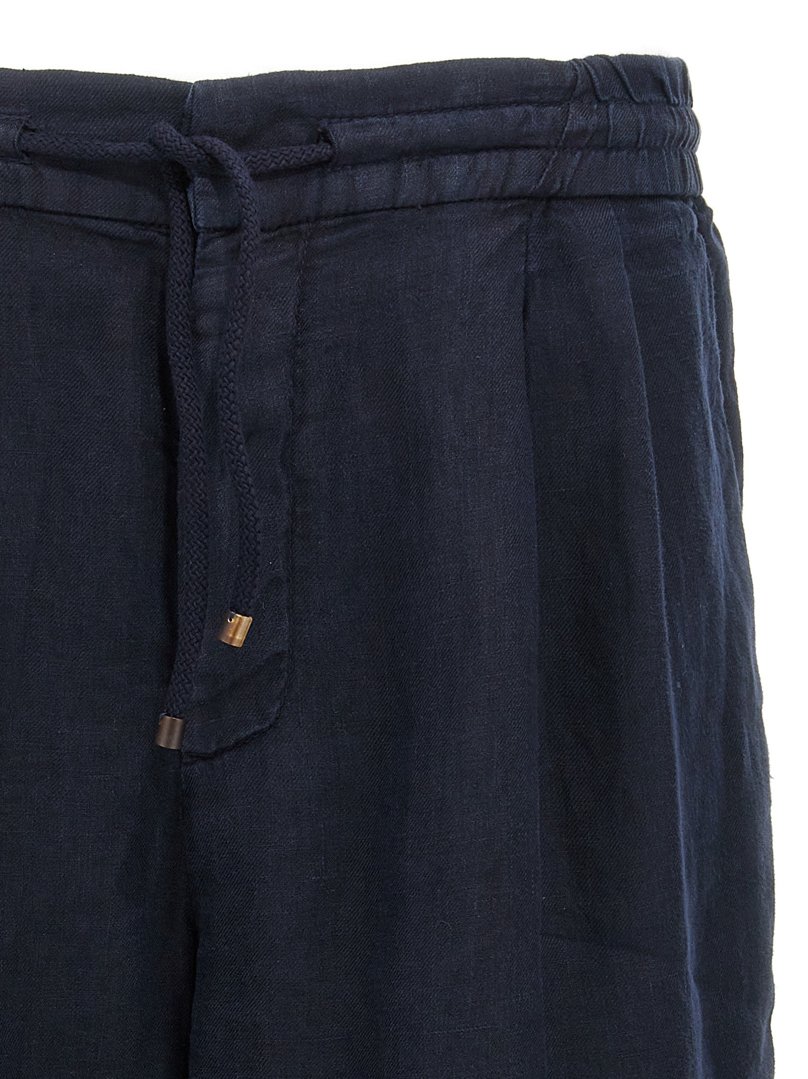 Brunello Cucinelli Blue Linen Bermuda Men's Shorts