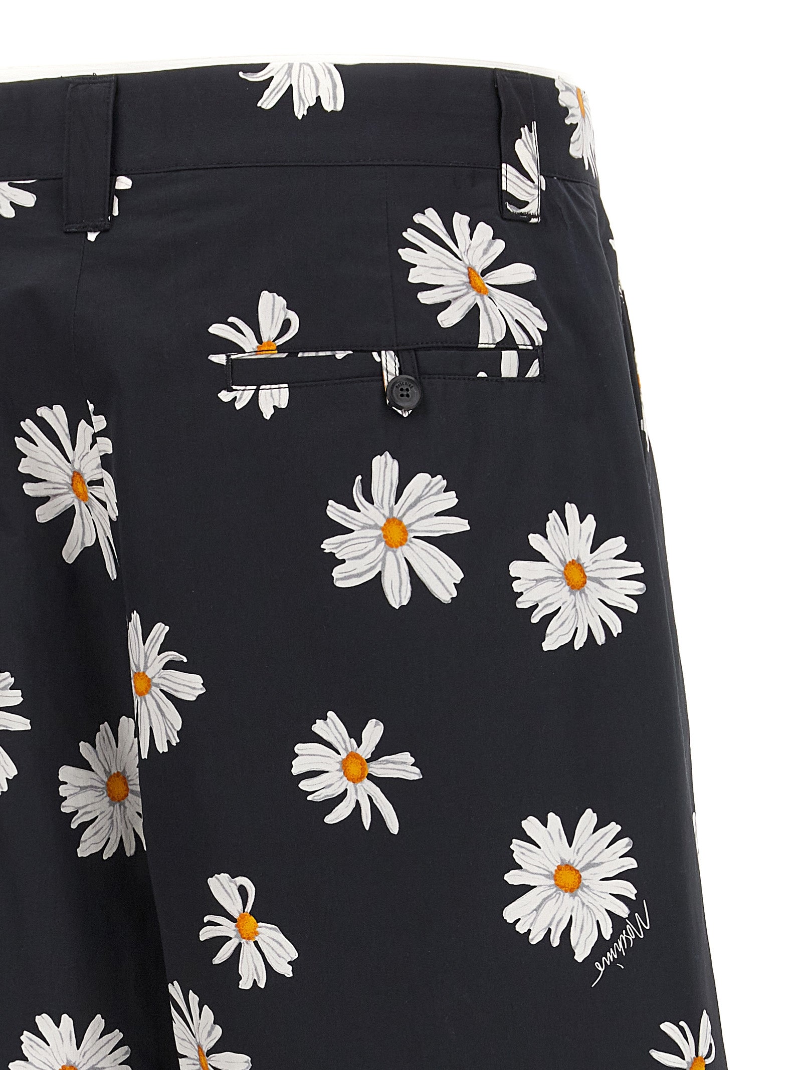 Moschino Black Cotton Bermuda Men's Shorts