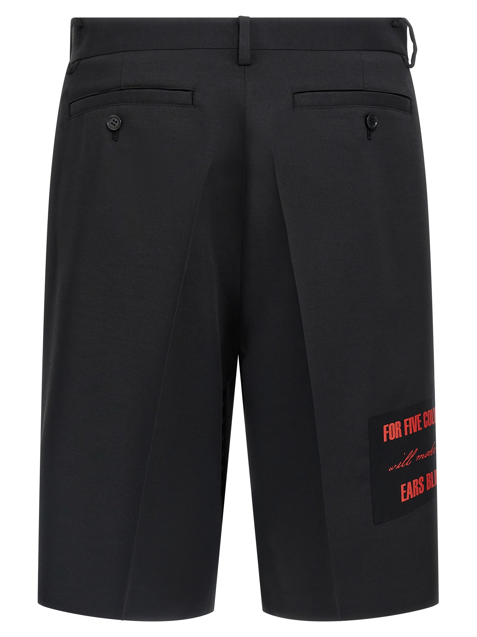 Undercover Black Polyester Bermuda Men's Shorts