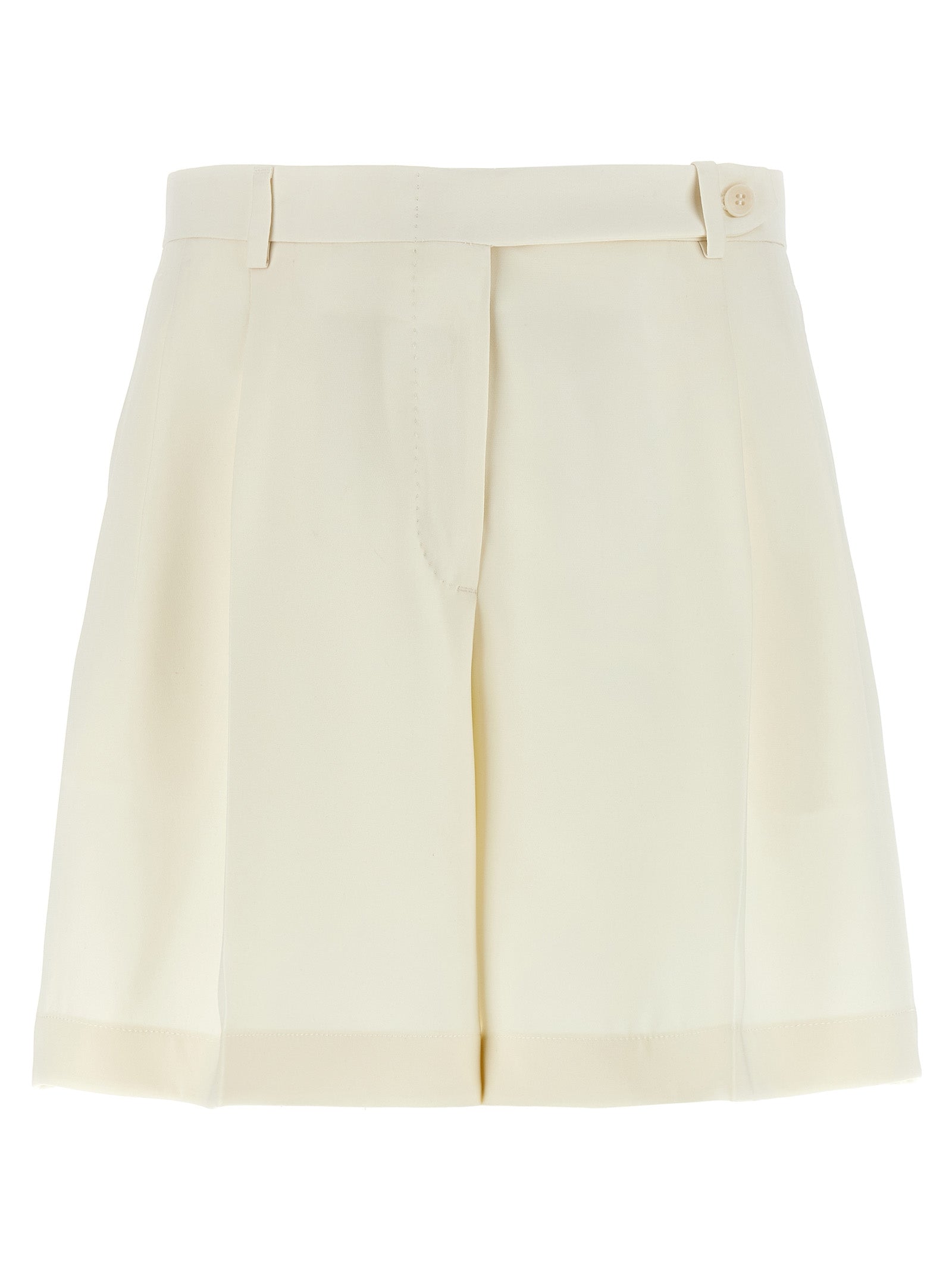 Brioni White Silk Bermuda Women's Shorts