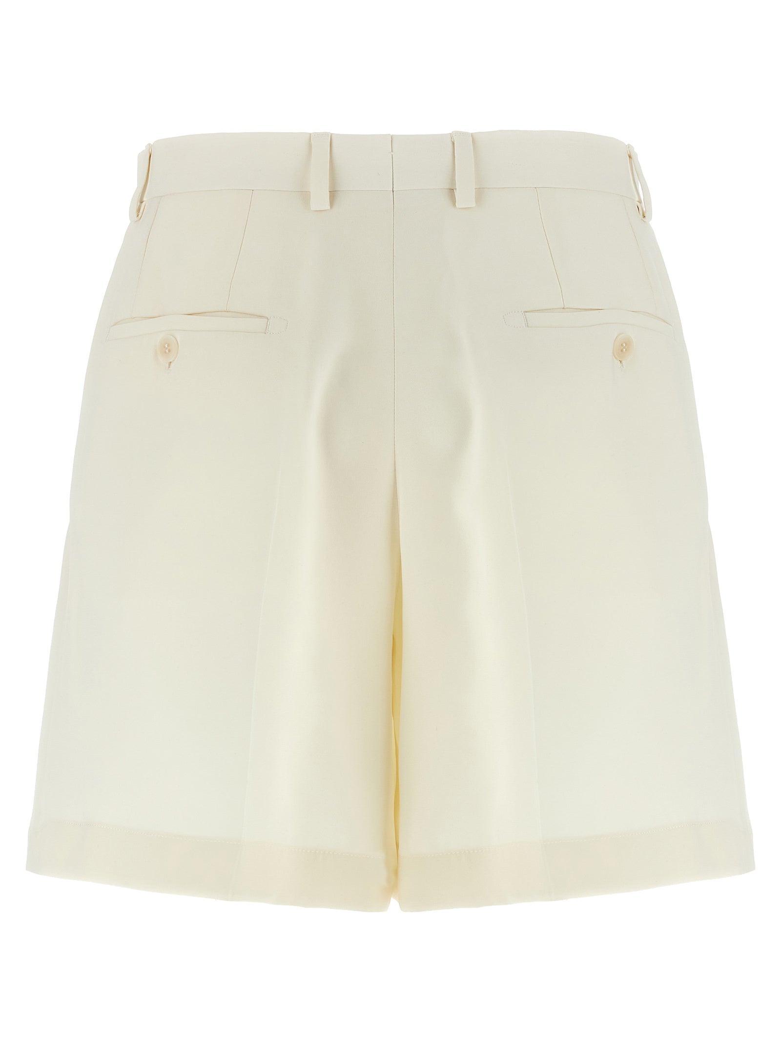Brioni White Silk Bermuda Women's Shorts