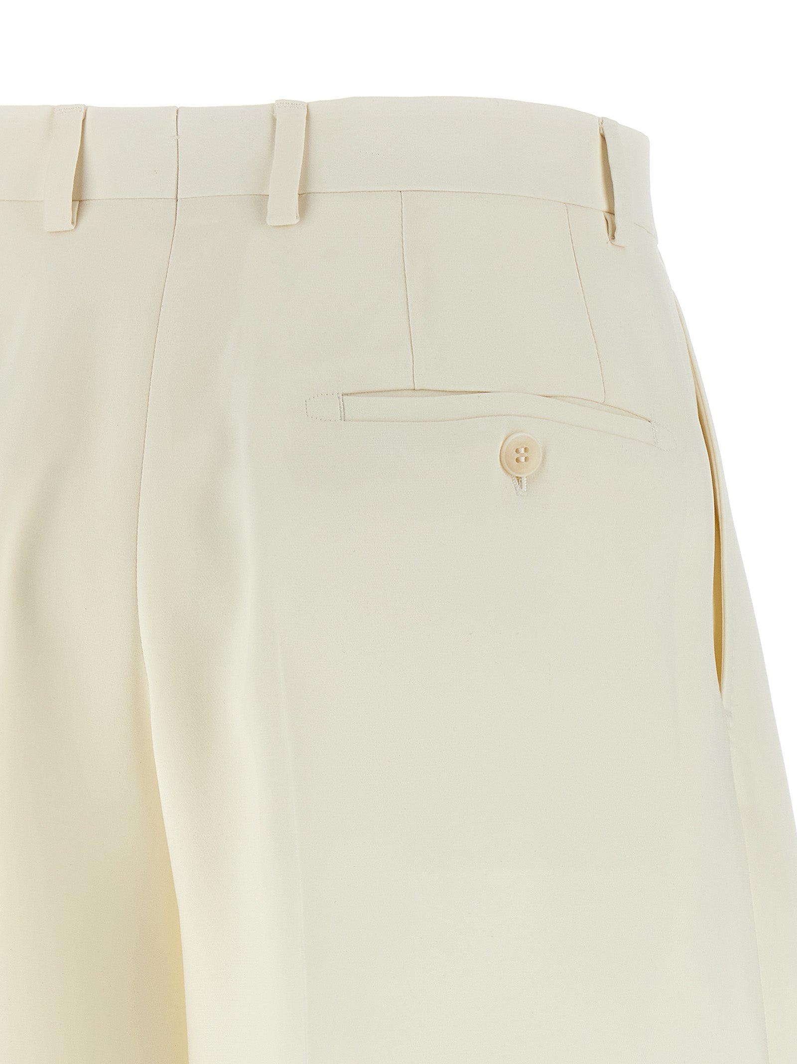 Brioni White Silk Bermuda Women's Shorts
