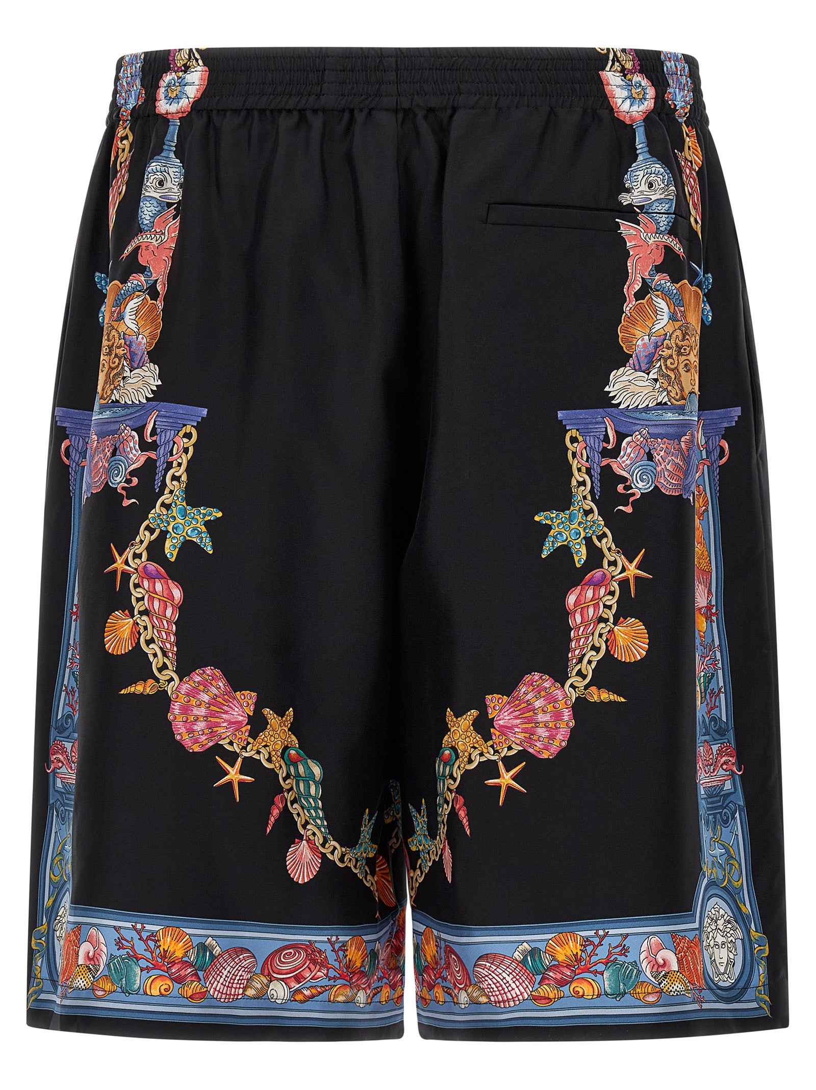 Versace Multicolor Silk Bermuda Men's Shorts