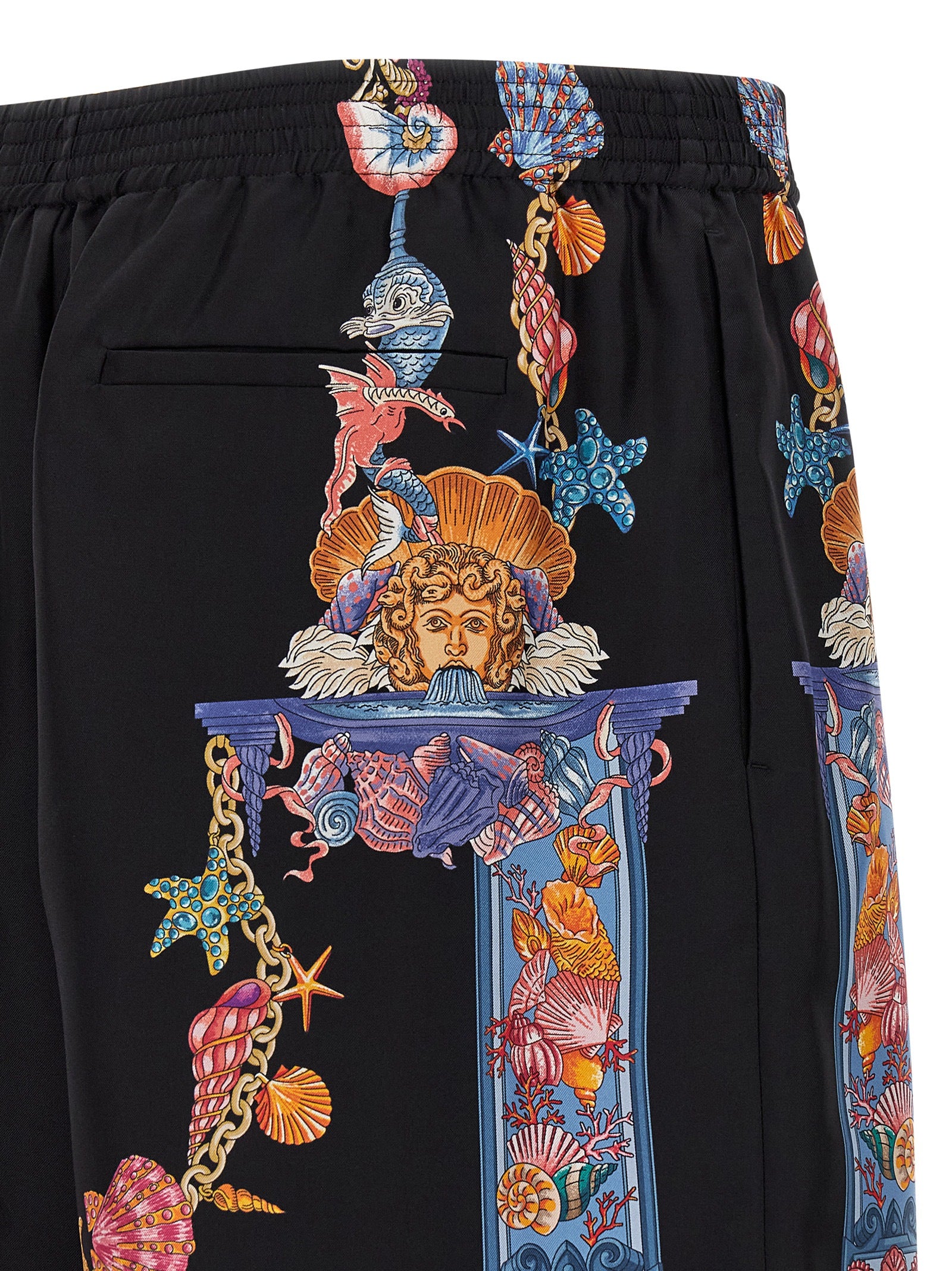 Versace Multicolor Silk Bermuda Men's Shorts