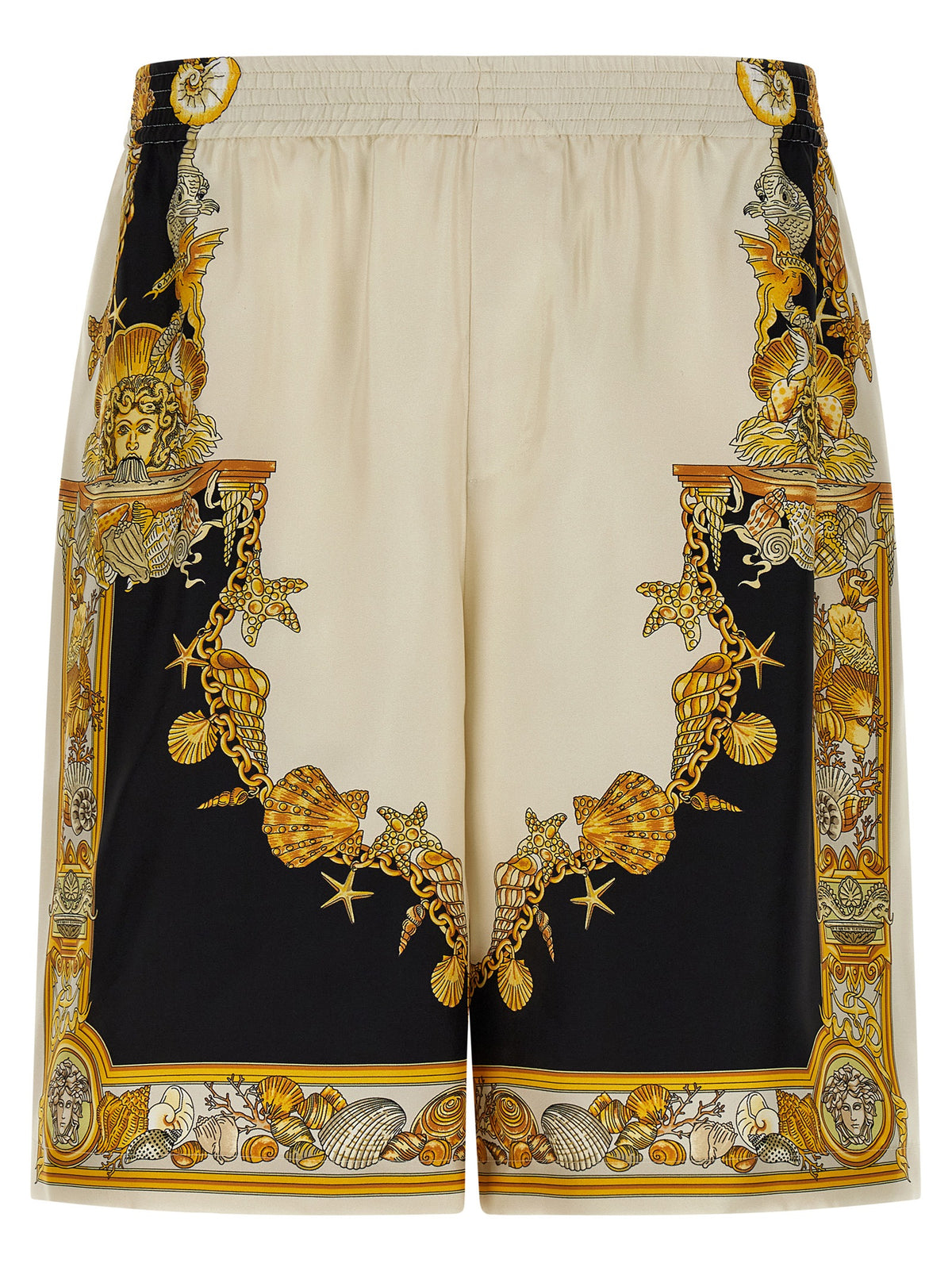 Versace Multicolor Silk Bermuda Men's Shorts