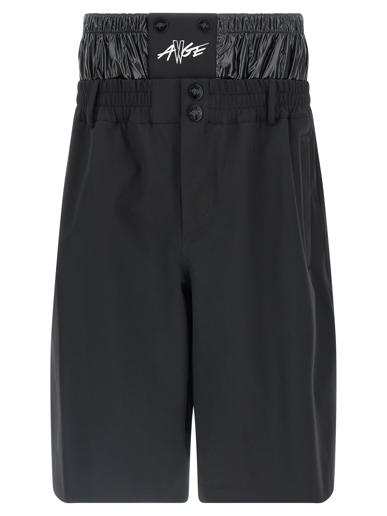 MONCLER GENIUS Black Polyamide Bermuda Men's Shorts