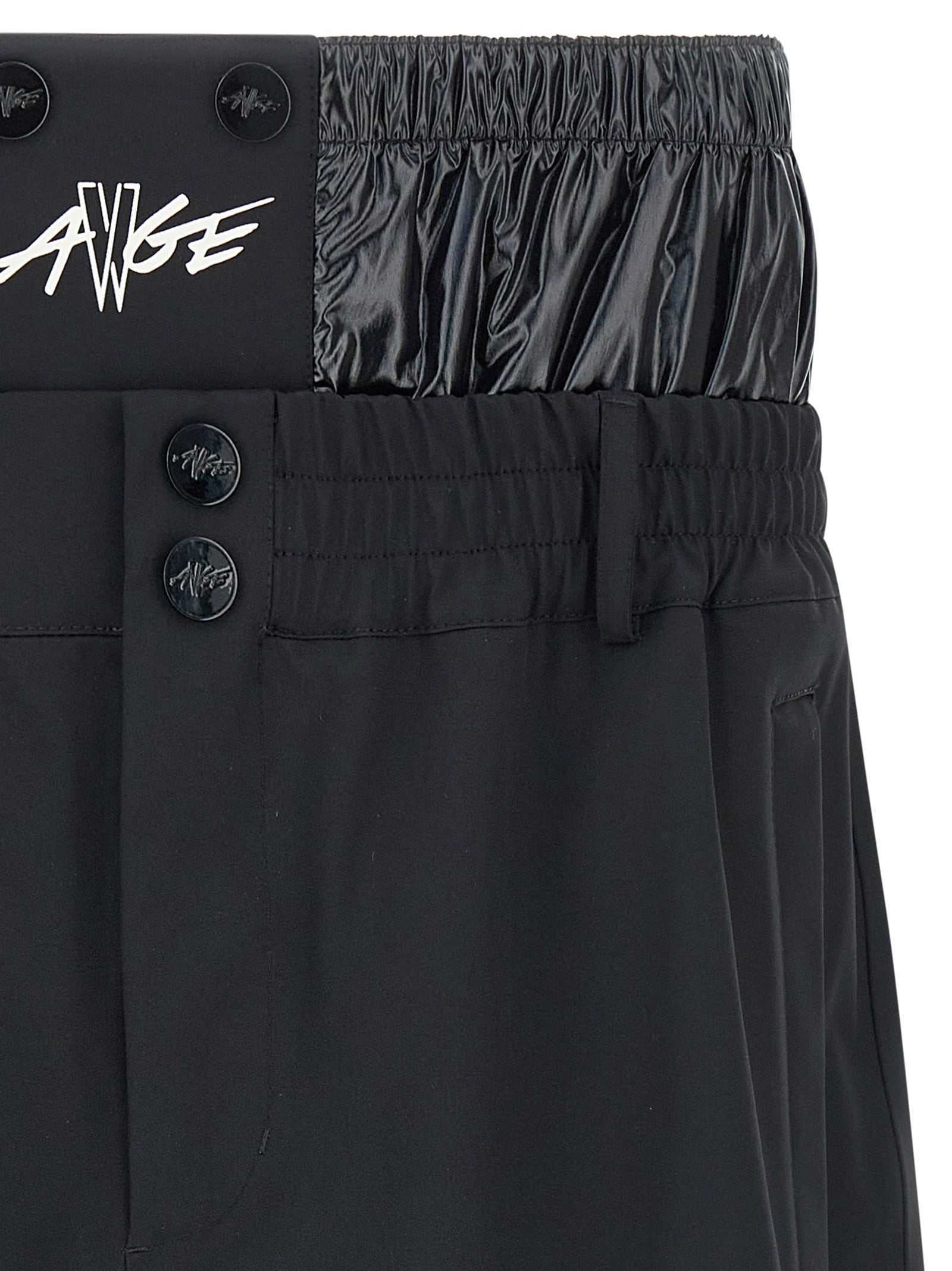 MONCLER GENIUS Black Polyamide Bermuda Men's Shorts