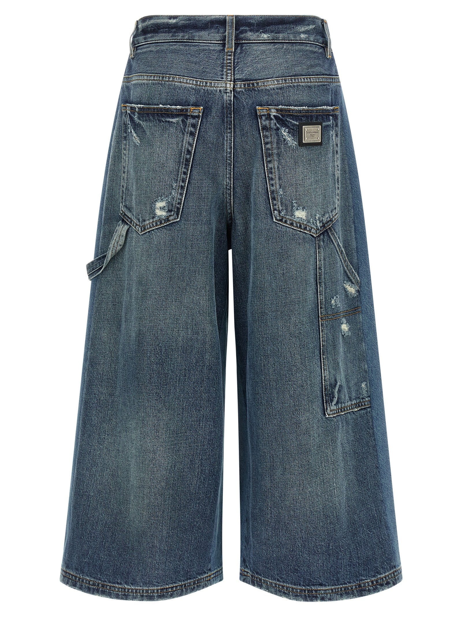 Dolce & Gabbana Blue Cotton Bermuda Women's Shorts