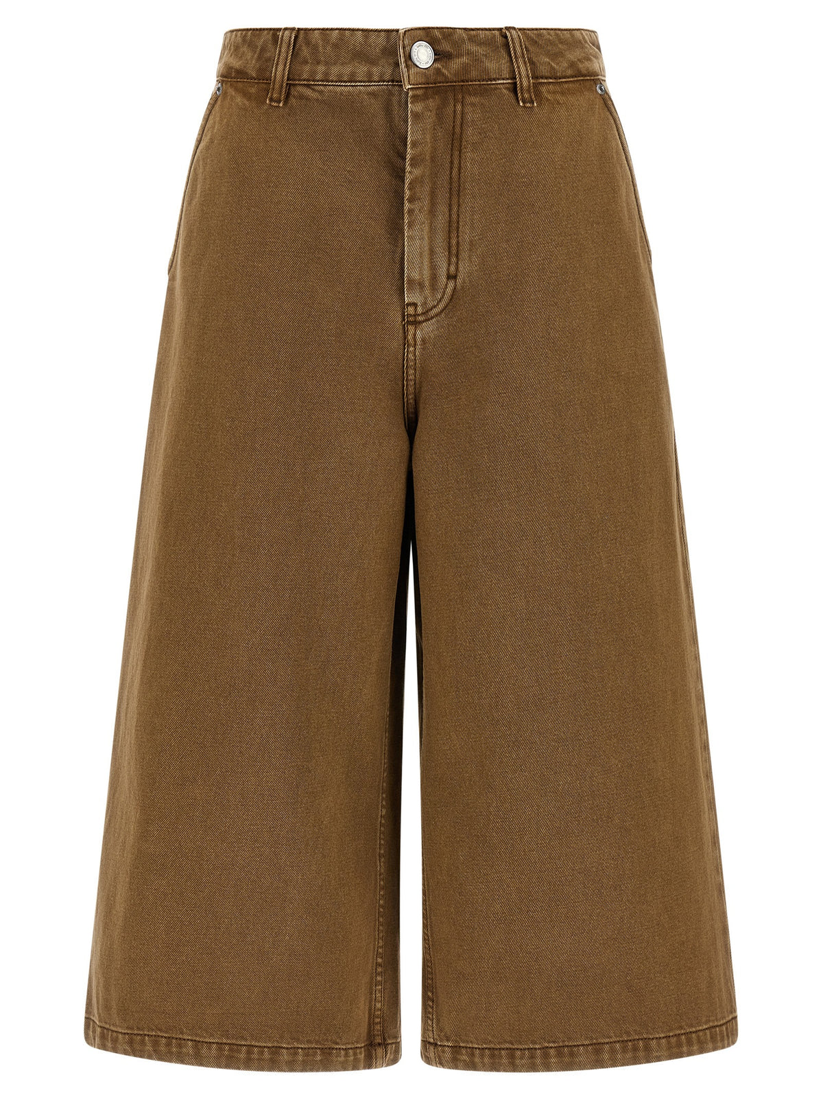 Ami Paris Brown Cotton Bermuda Women's Shorts