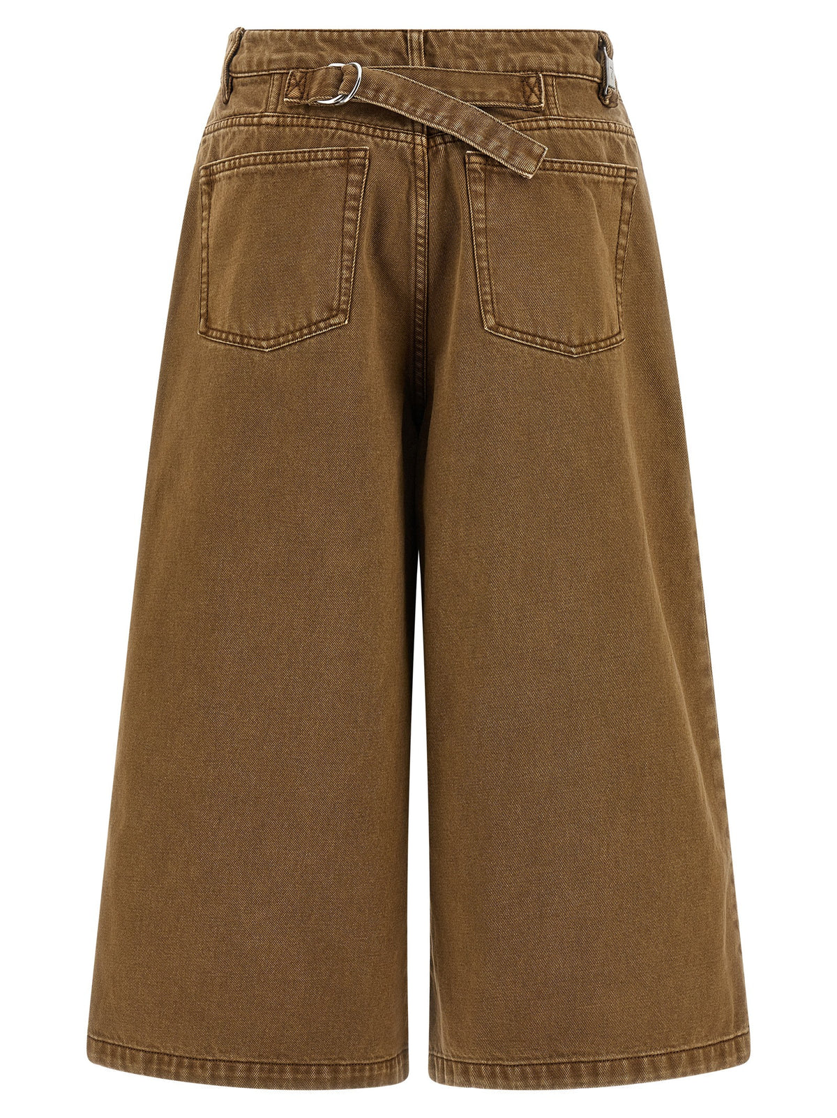 Ami Paris Brown Cotton Bermuda Women's Shorts