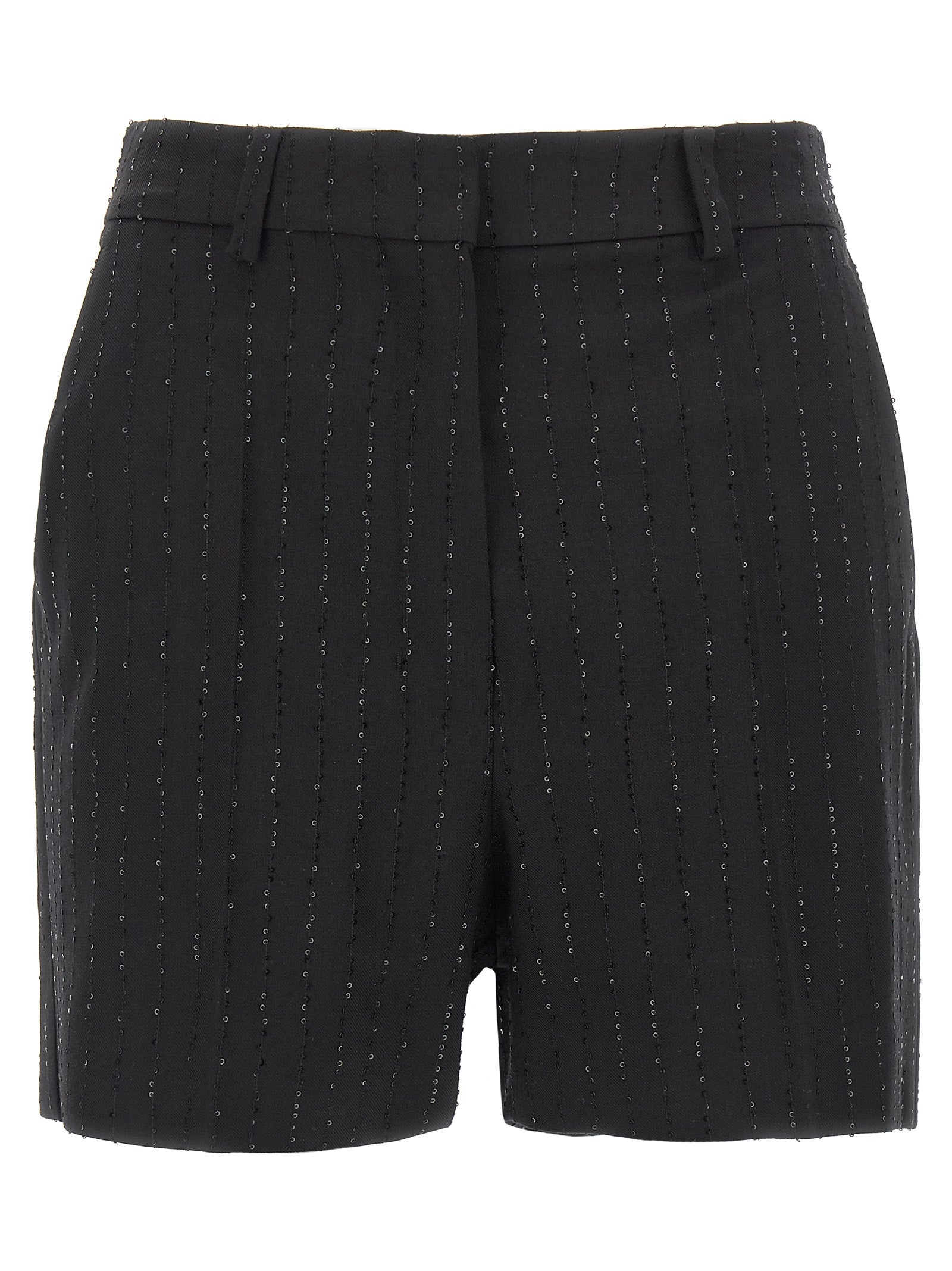 Max Mara Black Virgin Wool Bermuda Women's Shorts