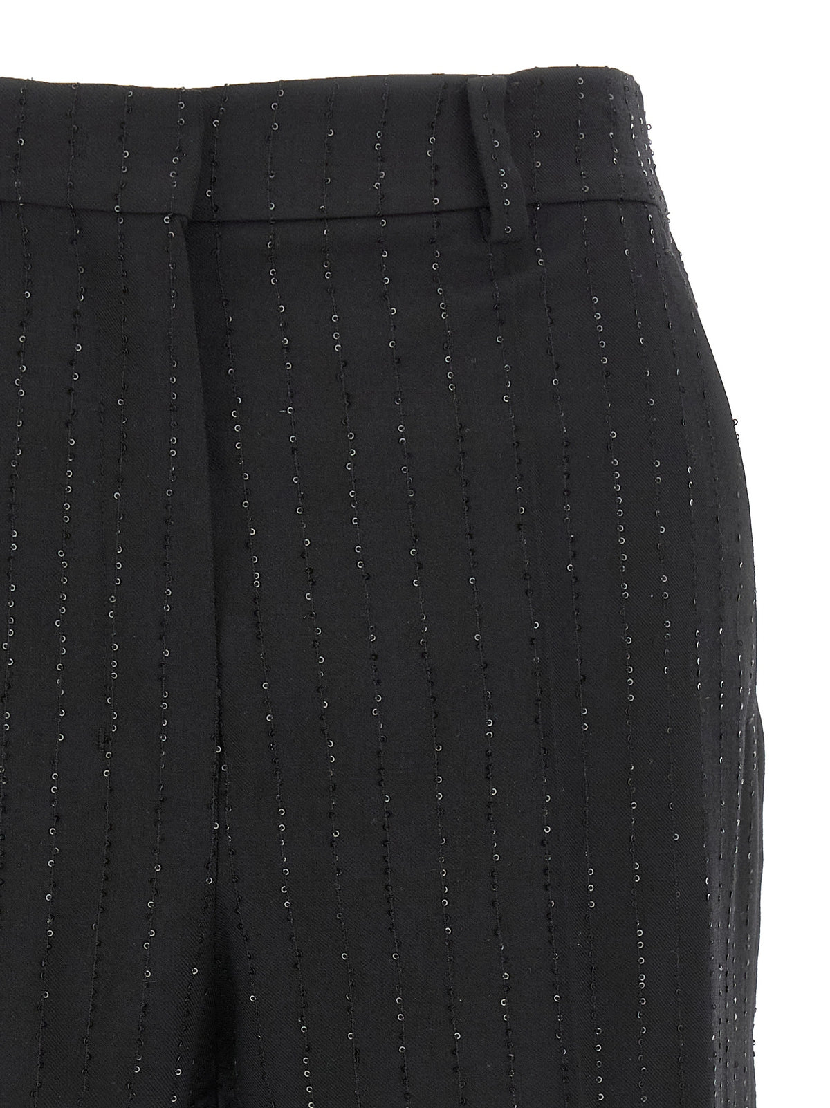 Max Mara Black Virgin Wool Bermuda Women's Shorts