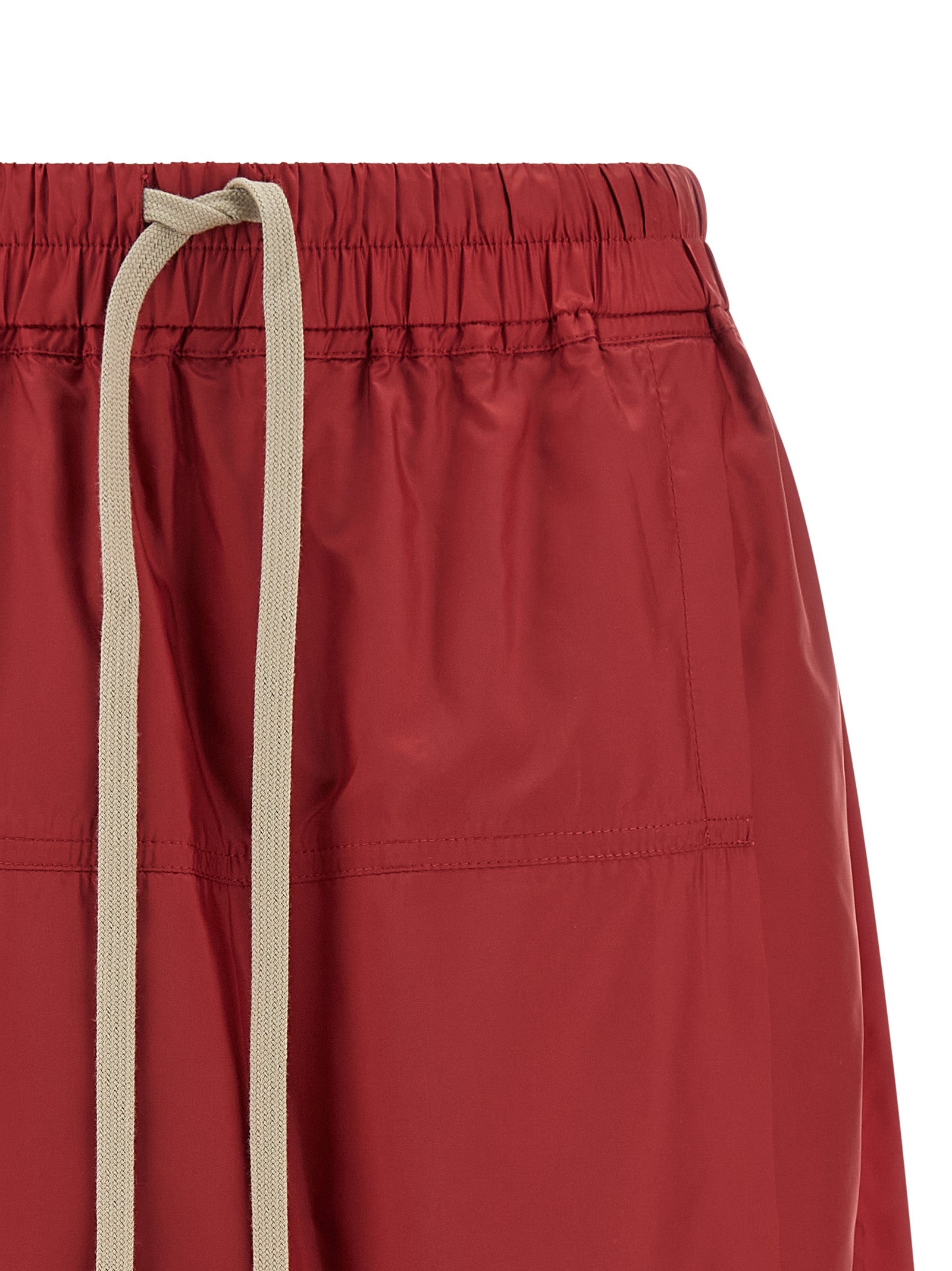 Rick Owens Red Polyester Bermuda Women's Shorts