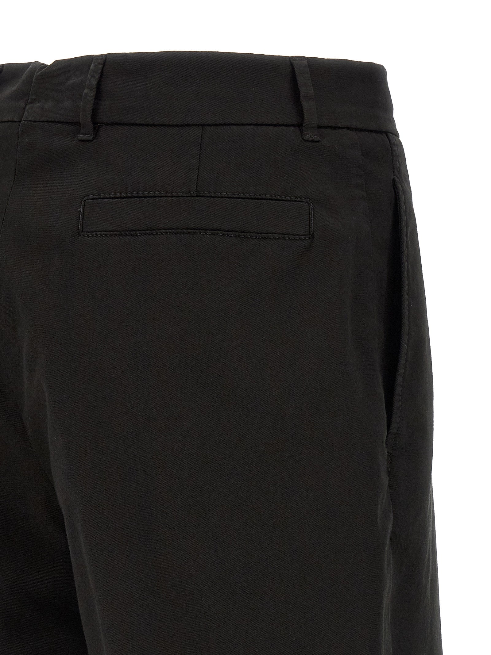 Brunello Cucinelli Black Cotton Bermuda Men's Shorts