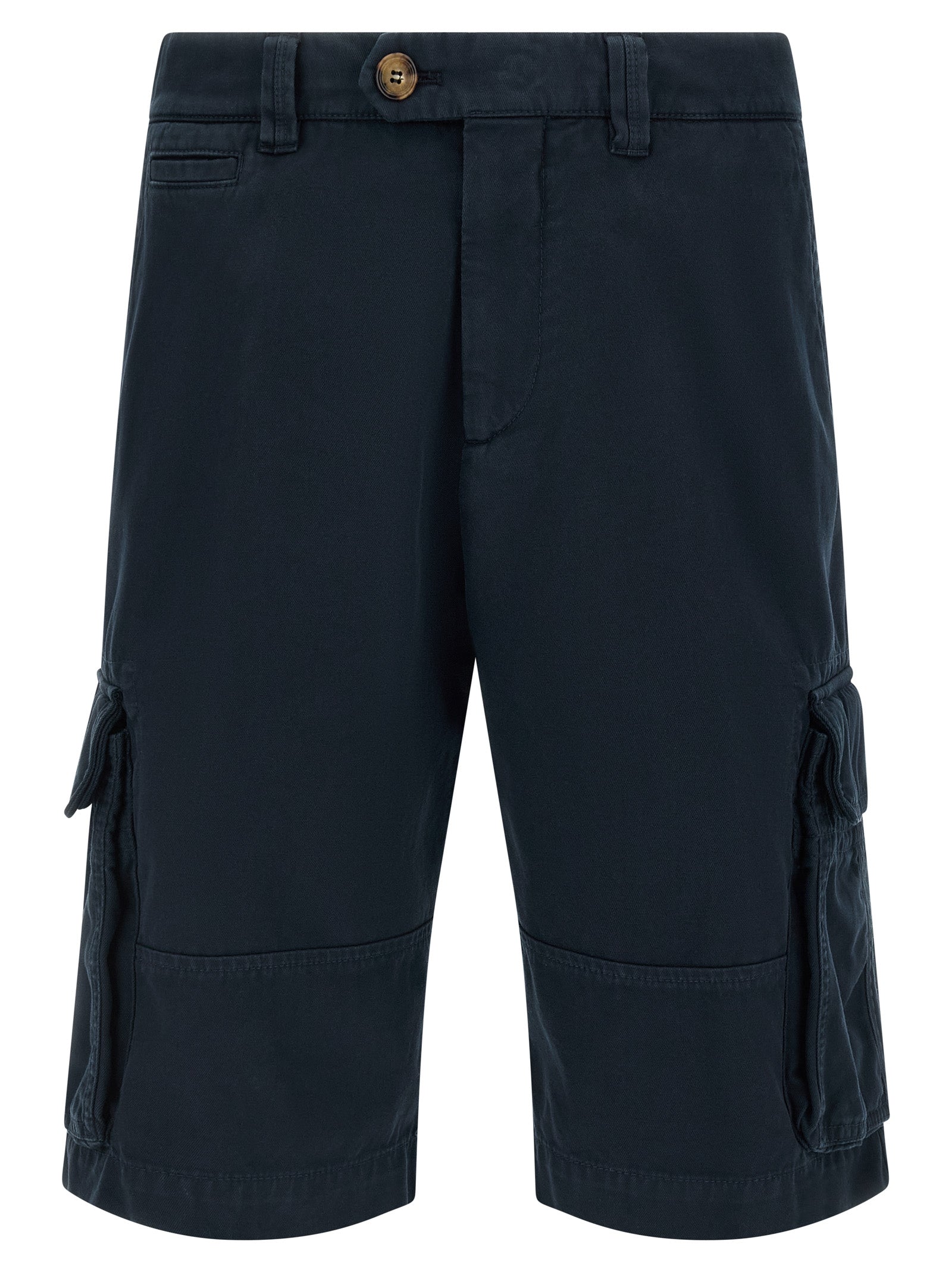 Brunello Cucinelli Blue Cotton Bermuda Men's Shorts