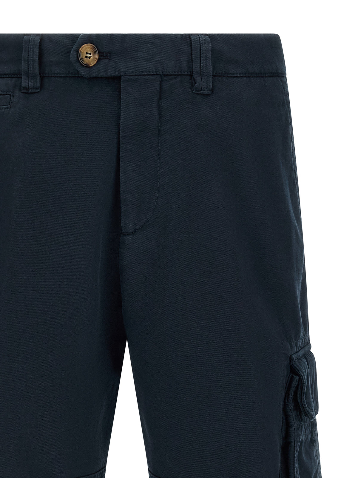Brunello Cucinelli Blue Cotton Bermuda Men's Shorts