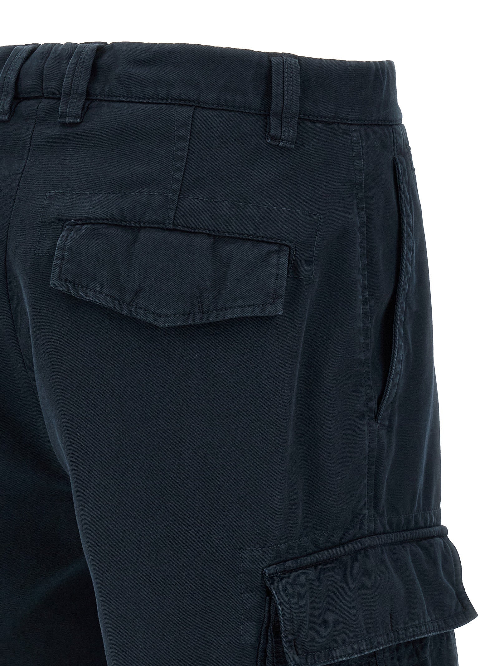 Brunello Cucinelli Blue Cotton Bermuda Men's Shorts